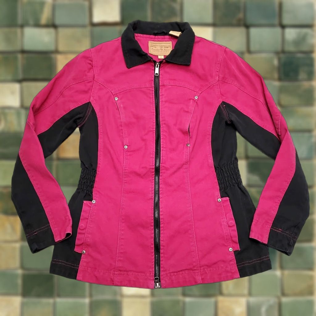 Vintage Powder River Jacket Womens M Pink Canvas Work Riding Western Ranchwear Button-Up Snaps Casual Long Sleeve USA Western Theme Mens Womens Boys Girls Size M / US 6-8 / IT 42-44 - 1 Thumbnail