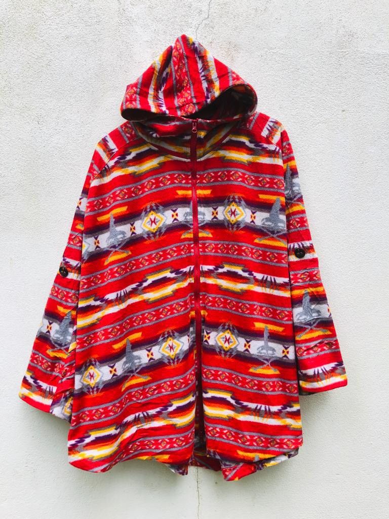 Hysteric Glamour × Vintage Vtg 90’s RARE STRIPES COLOUR HYSTERIC GLAMOUR CAPE JACKET Size US M / EU 48-50 / 2 - 4 Thumbnail