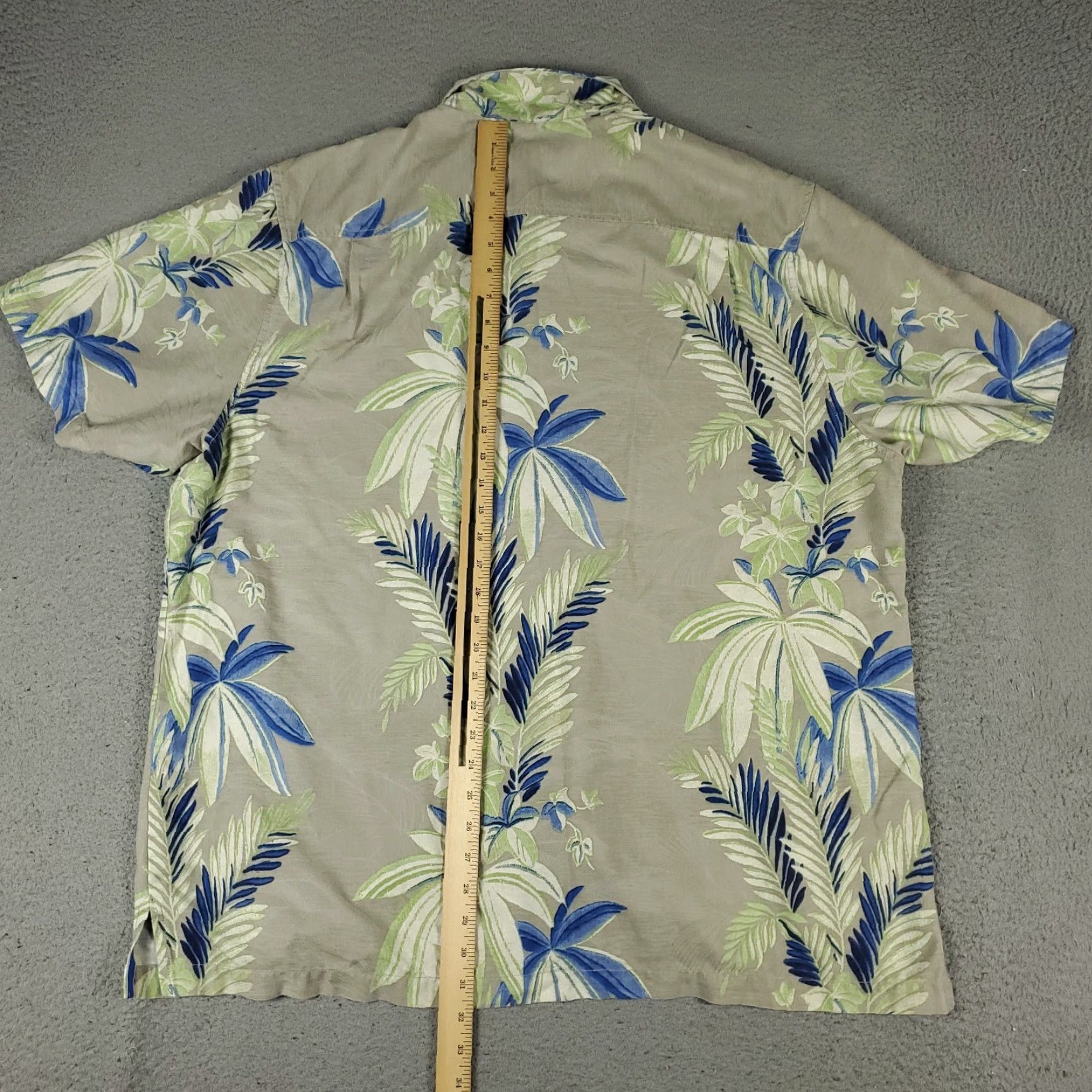 Tommy Bahama Tommy Bahama Shirt Mens 2XL Blue Green Silk Hawaiian Button Up Short Sleeve Size US XXL / EU 58 / 5 - 4 Thumbnail