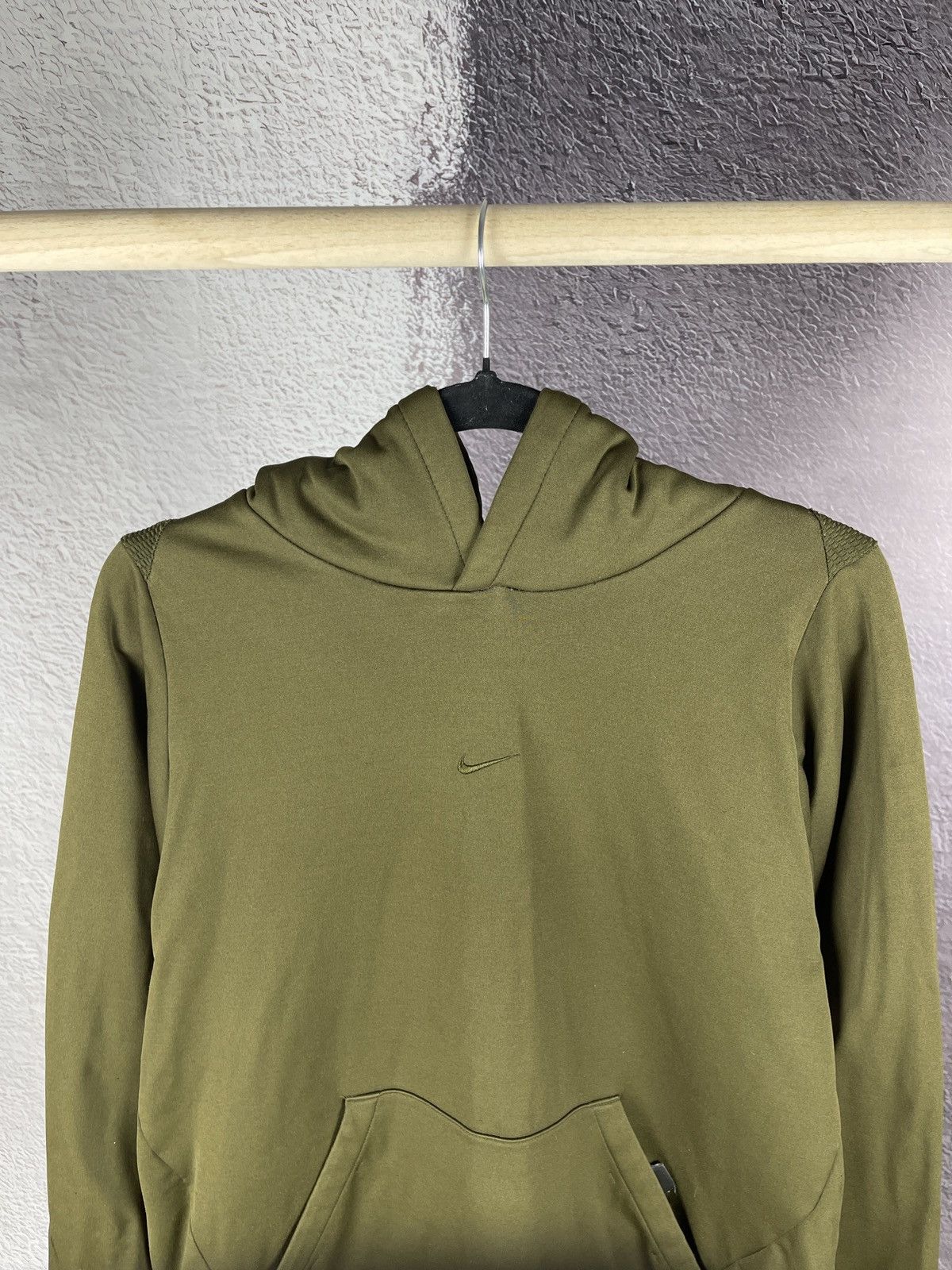 Nike × Vintage Nike vintage y2k khaki center logo swoosh hoodie Size US L / EU 52-54 / 3 - 3 Thumbnail