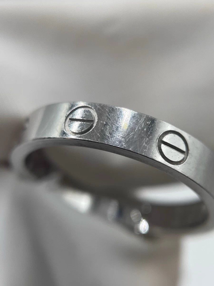 Cartier Cartier 18 White Gold Love Narrow 0.26ct Diamond Ring 56 Size ONE SIZE - 4 Thumbnail