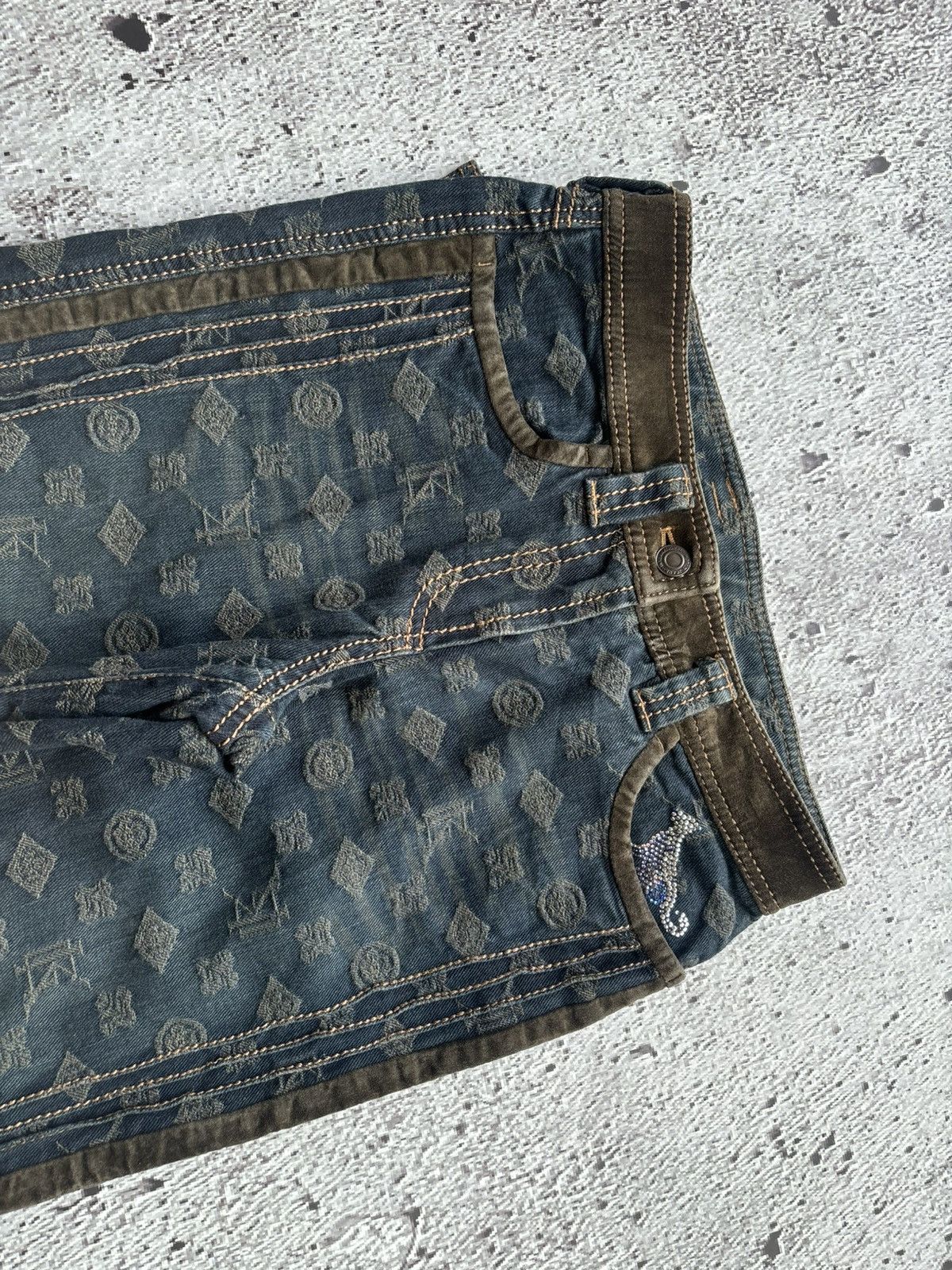 Hysteric Glamour 2000's GK flare monogram bootcut jeans Size 27" / US 4 / IT 40 - 4 Thumbnail