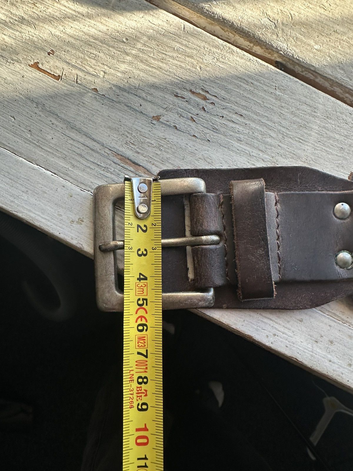 If Six Was Nine × Japanese Brand × Vintage Vintage Japanese Leather Punk Emo Rock Goth Y2K Drill belt Size ONE SIZE - 11 Thumbnail