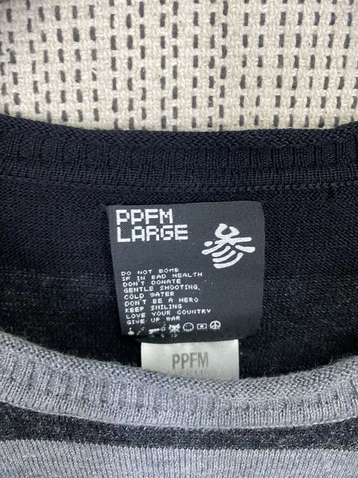 Japanese Brand Vintage PPFM tshirt longsleeve striped kurt cobian style Size US L / EU 52-54 / 3 - 6 Thumbnail