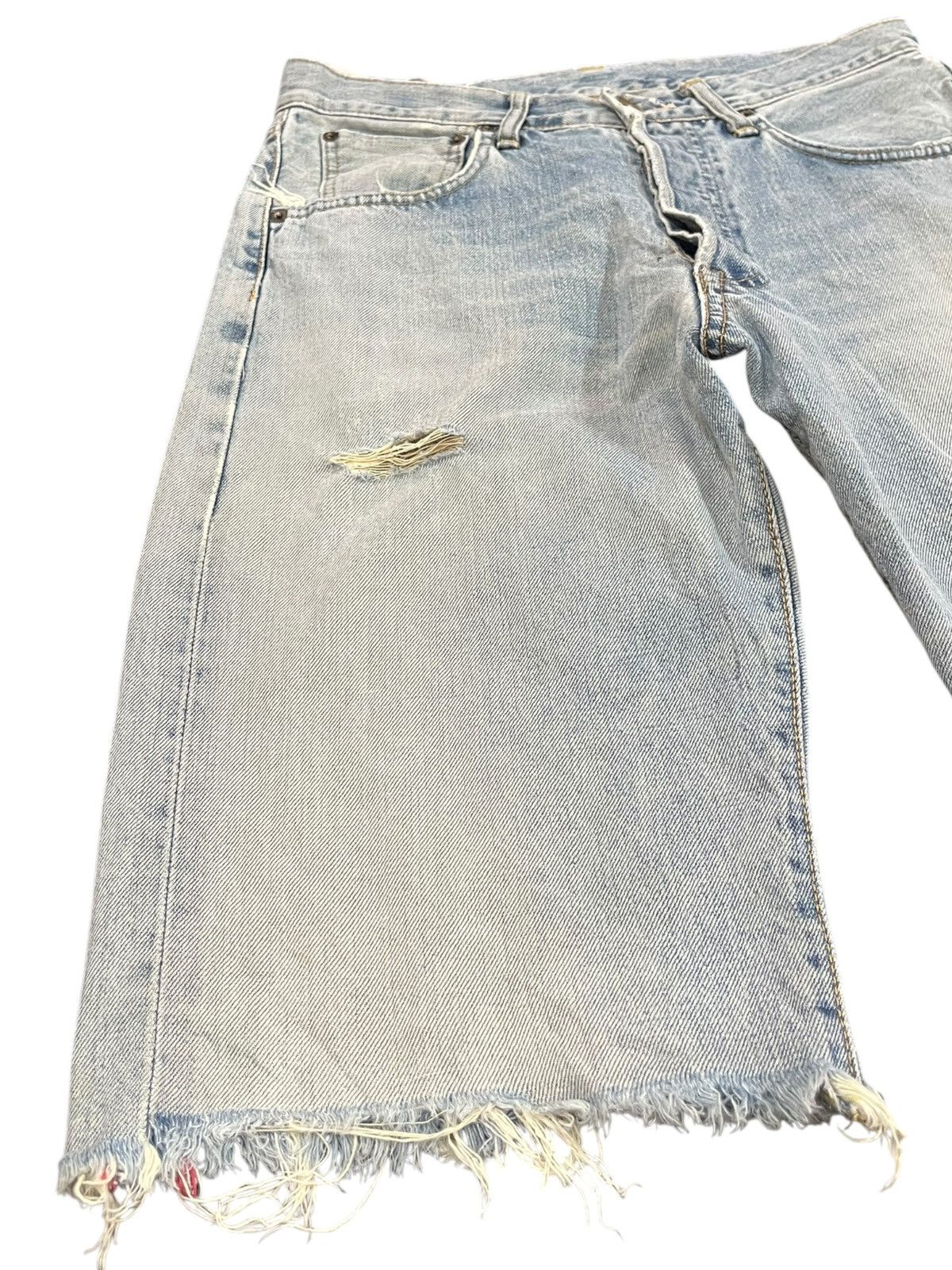 Edwin × Vintage Vintage Edwin 505x Selvedge Cut Off Shorts Denim Size US 30 / EU 46 - 2 Thumbnail