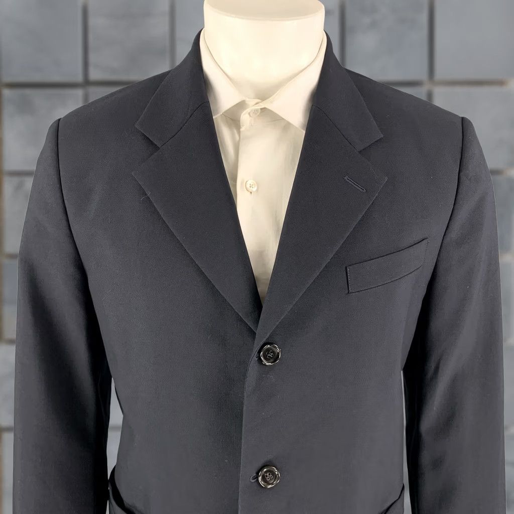 Marni MARNI Sport Coat Navy Wool Notch Lapel 40 Mens Regular Size 40 Italy Shirt Jacket Coat Boutique Size US XXS / EU 40 - 1 Thumbnail