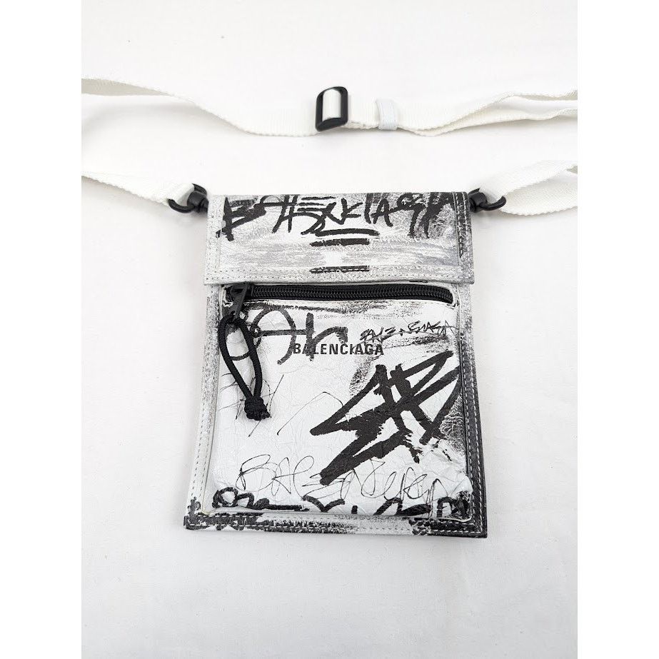 Balenciaga o1rshd1 Q:2 / Size: OS / Explorer Small Pouch Strap Graffiti Size ONE SIZE - 1 Thumbnail
