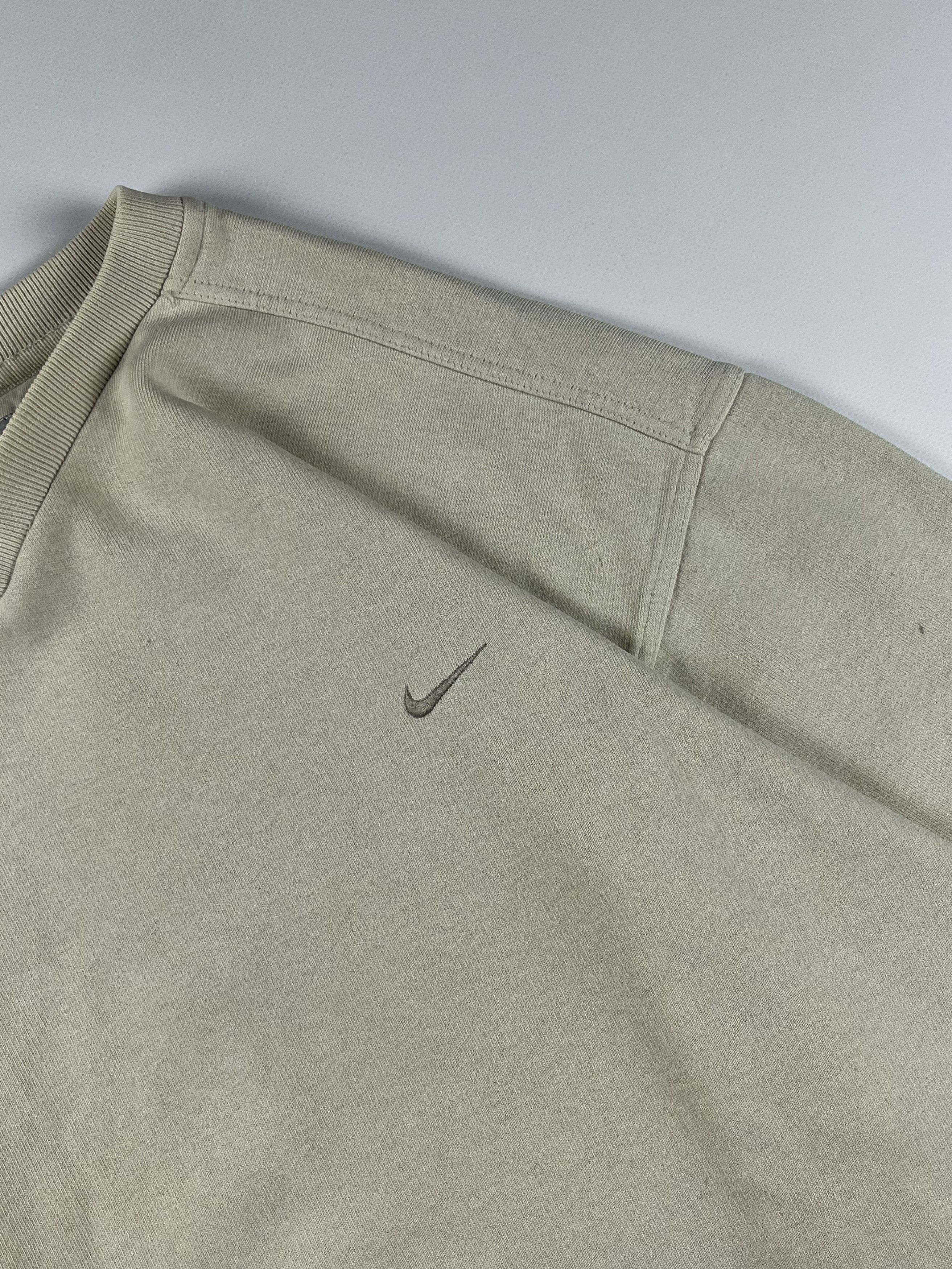 Nike × Vintage Rare! Vintage Nike Cream Sweatshirt 90s Size US XL / EU 56 / 4 - 2 Thumbnail