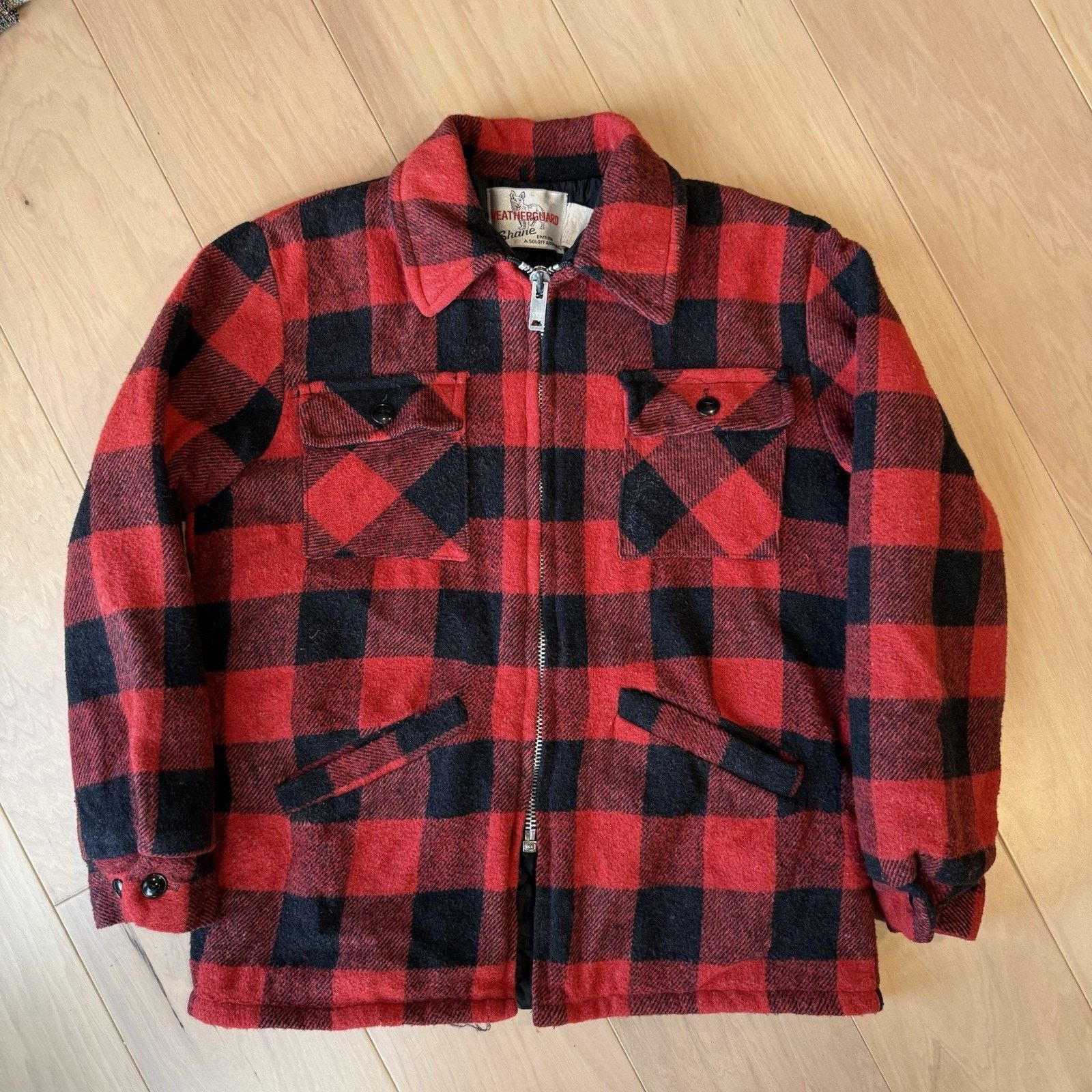 Vintage Vintage Weatherguard Shane Jacket Red 80s Buffalo Plaid Wool Size US M / EU 48-50 / 2 - 2 Thumbnail