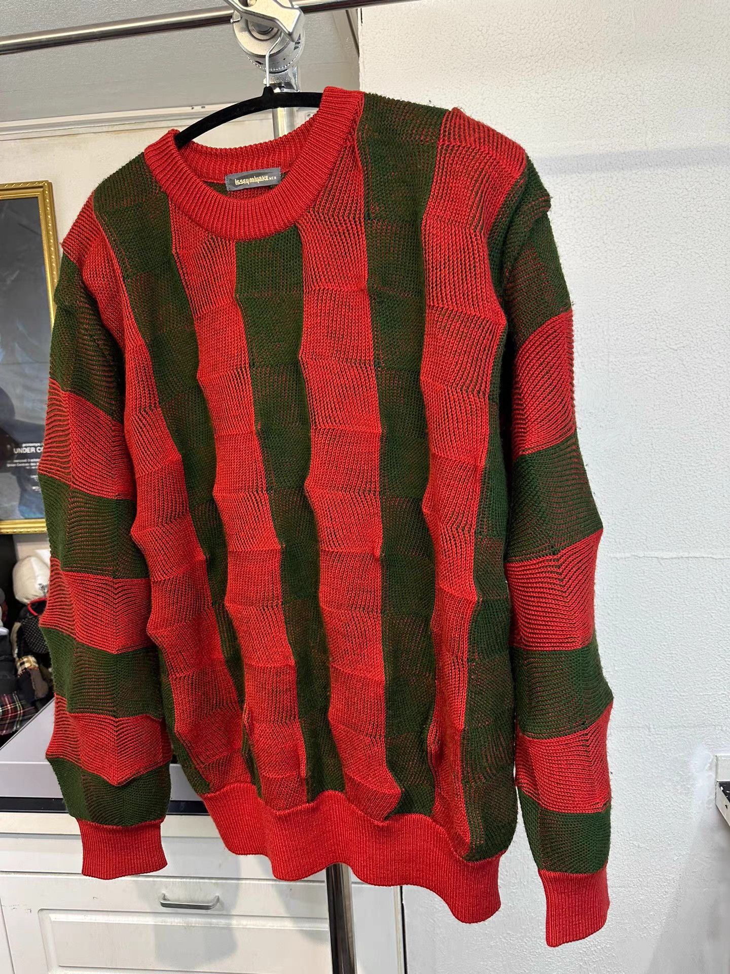 Issey Miyake Issey Miyake 80S Watermelon Color Popcorn Knit Sweater K20 Size US L / EU 52-54 / 3 - 2 Thumbnail
