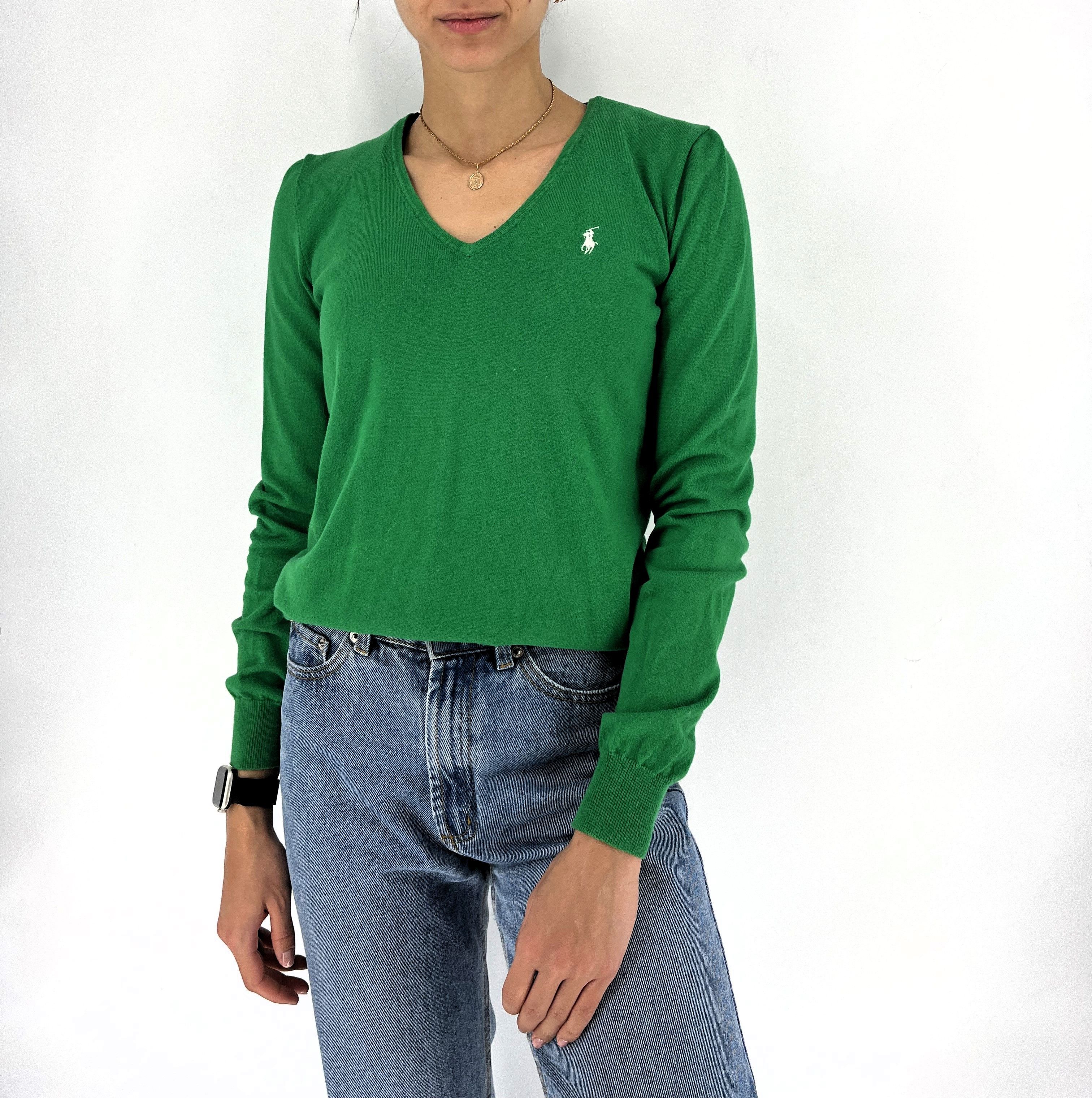Polo Ralph Lauren × Ralph Lauren × Vintage Vintage Polo Ralph Lauren V-neck Knit Sweater Jumper Size M / US 6-8 / IT 42-44 - 1 Thumbnail