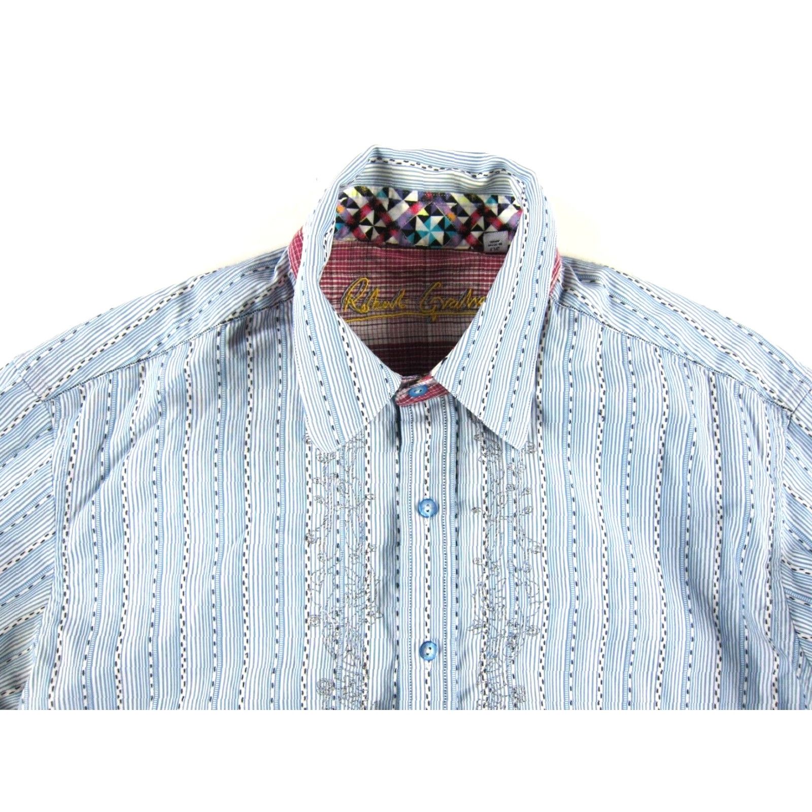 Robert Graham Robert Graham Blue Long Sleeve Button Up Shirt L Mens Size US L / EU 52-54 / 3 - 3 Thumbnail