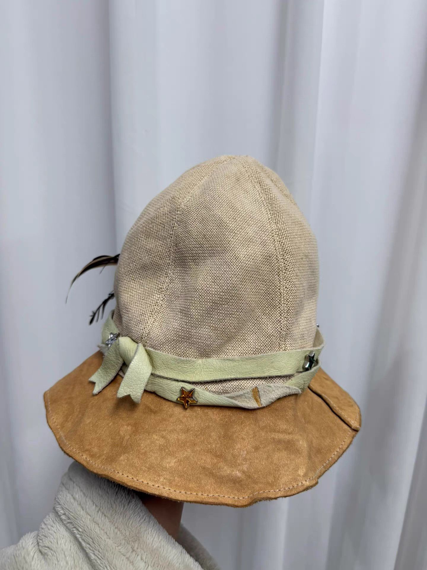 Takahiromiyashita The Soloist. The soloist Star Leather Cord Feather Fisherman Hat K20 Size ONE SIZE - 6 Thumbnail