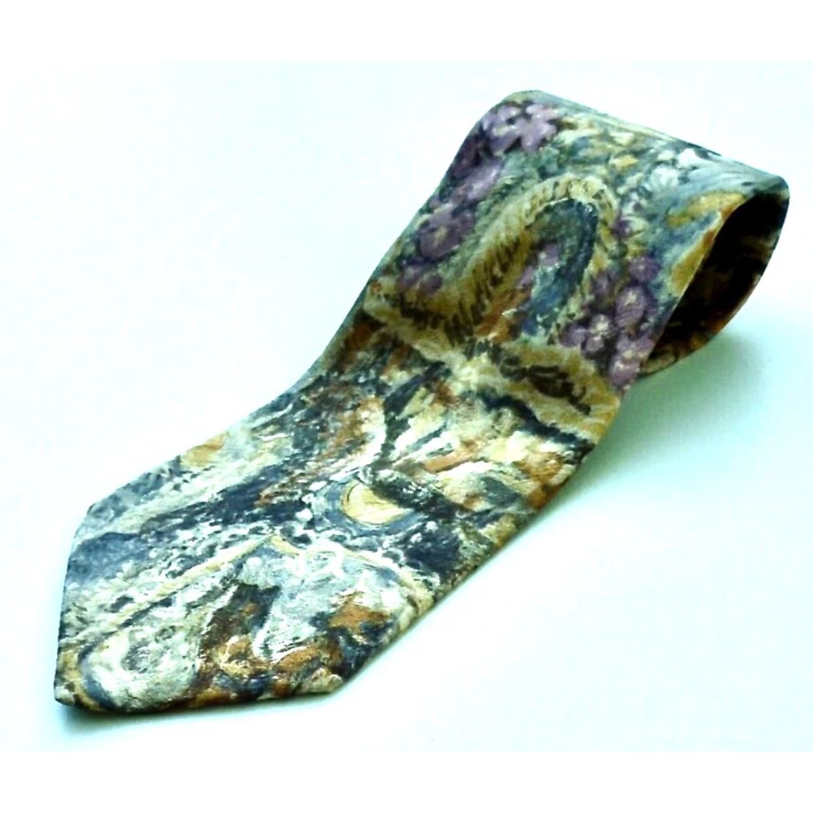 Ermenegildo Zegna Ermenegildo Zegna Tie Silk Abstract Made in Italy Men's Size ONE SIZE - 2 Thumbnail