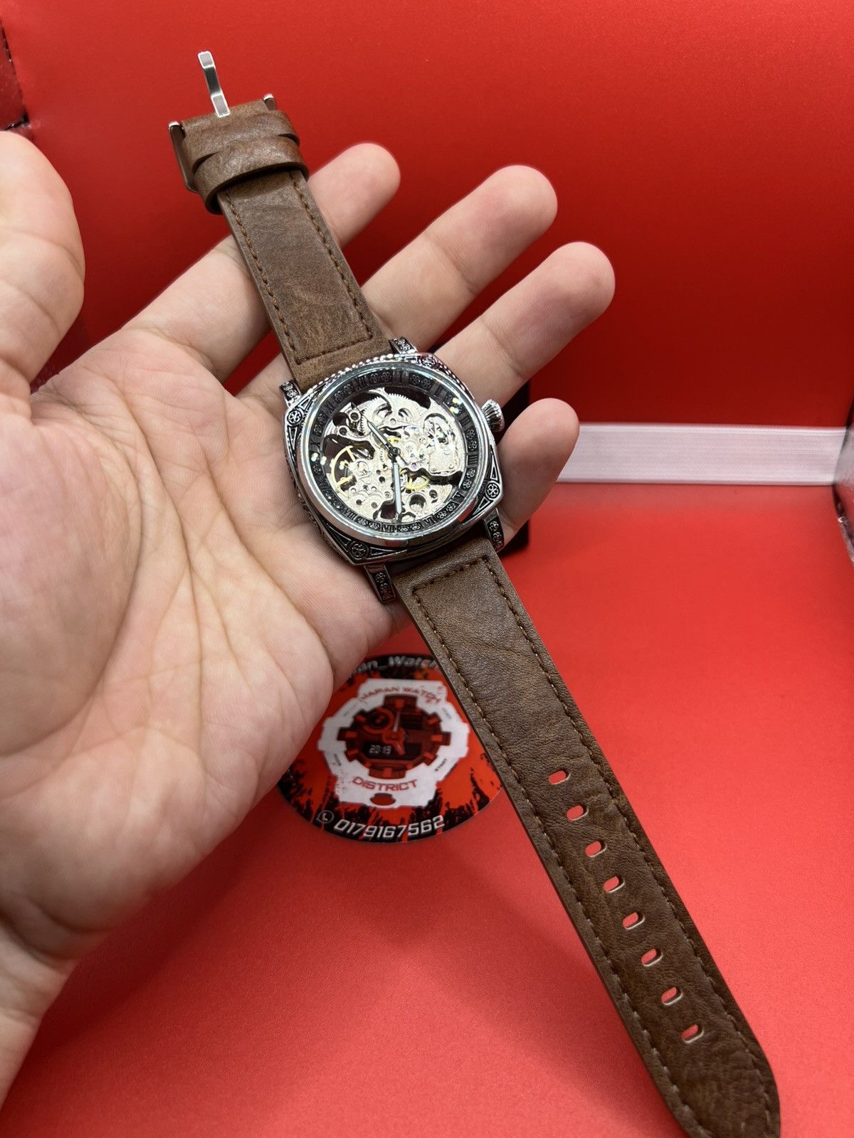 Other Silver LONGLUX mechanical Men's Watch Retro Style Skeleton Size ONE SIZE - 5 Thumbnail
