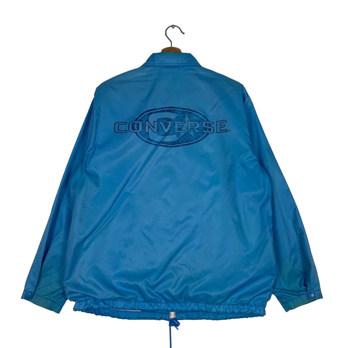 Converse 90's CONVERSE ALL STAR Big Logo Light Blue Jacket #0574-C26 Size US M / EU 48-50 / 2 - 1 Thumbnail