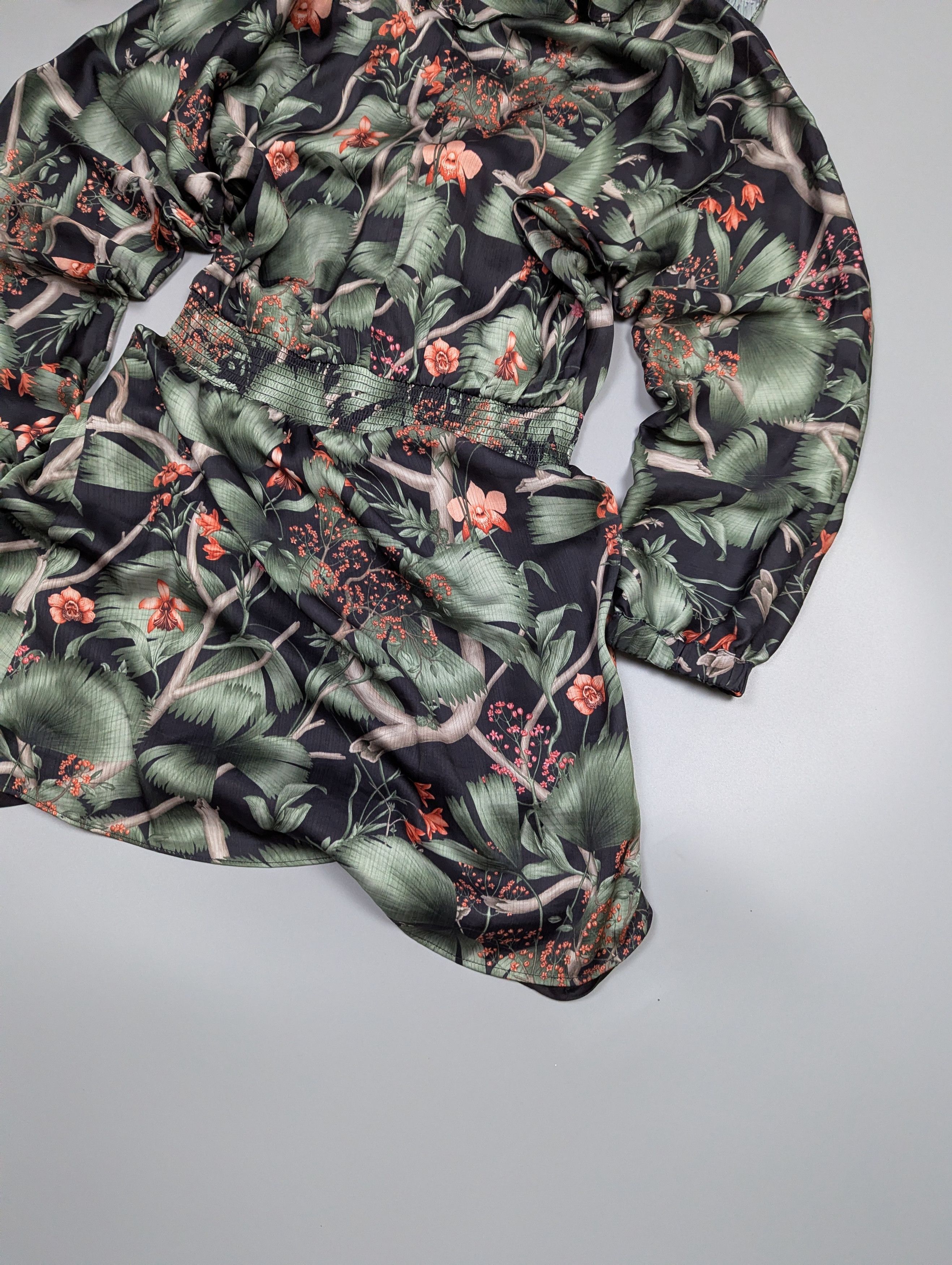 Johanna Ortiz Johanna Ortiz x H&M Floral Mini Dress Puffed Sleeves Size S / US 4 / IT 40 - 12 Thumbnail