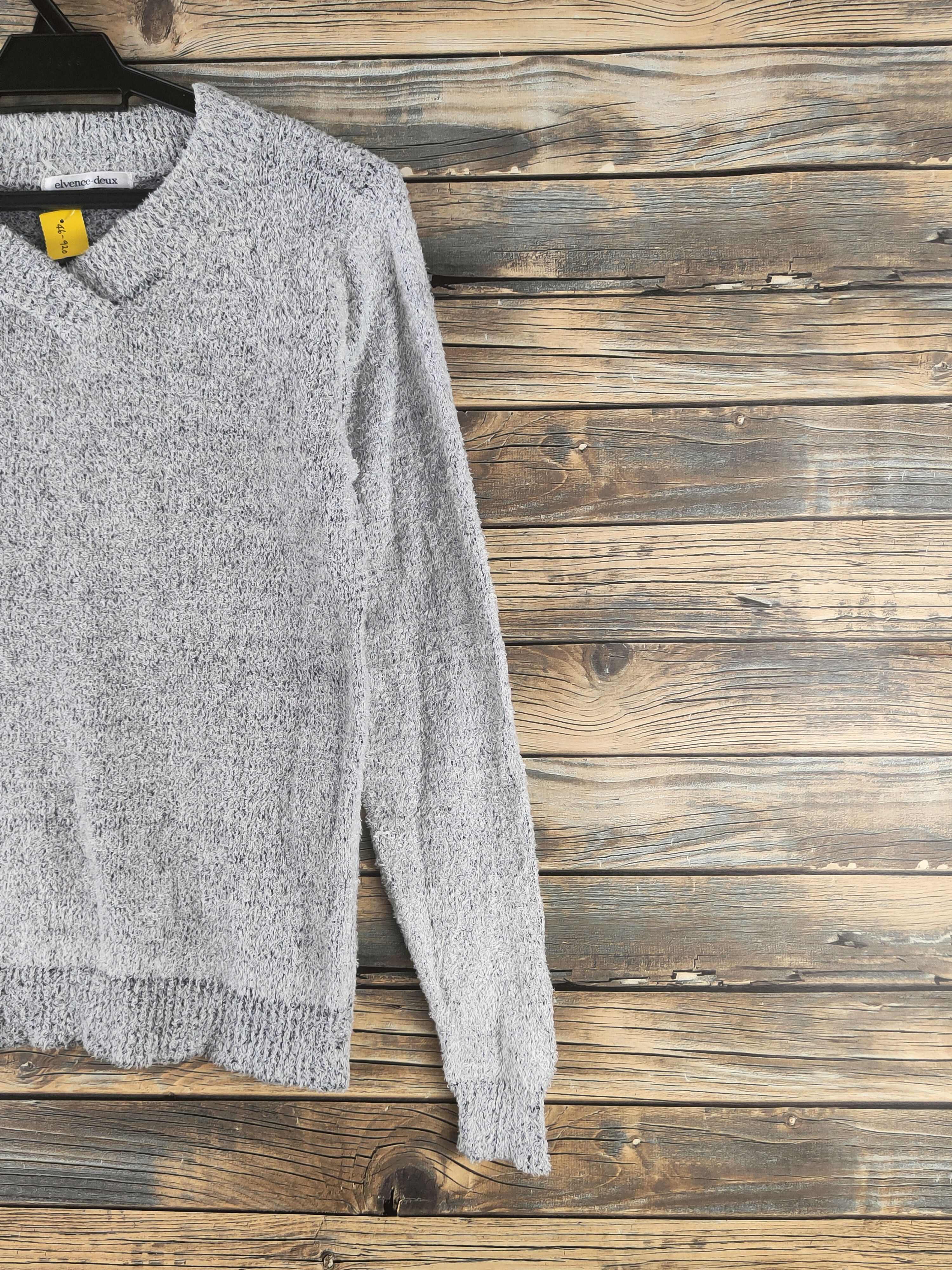 Japanese Brand DL Elvence-deux Gray Knitwear Sweatshirts #46-920 Size S / US 4 / IT 40 - 5 Thumbnail