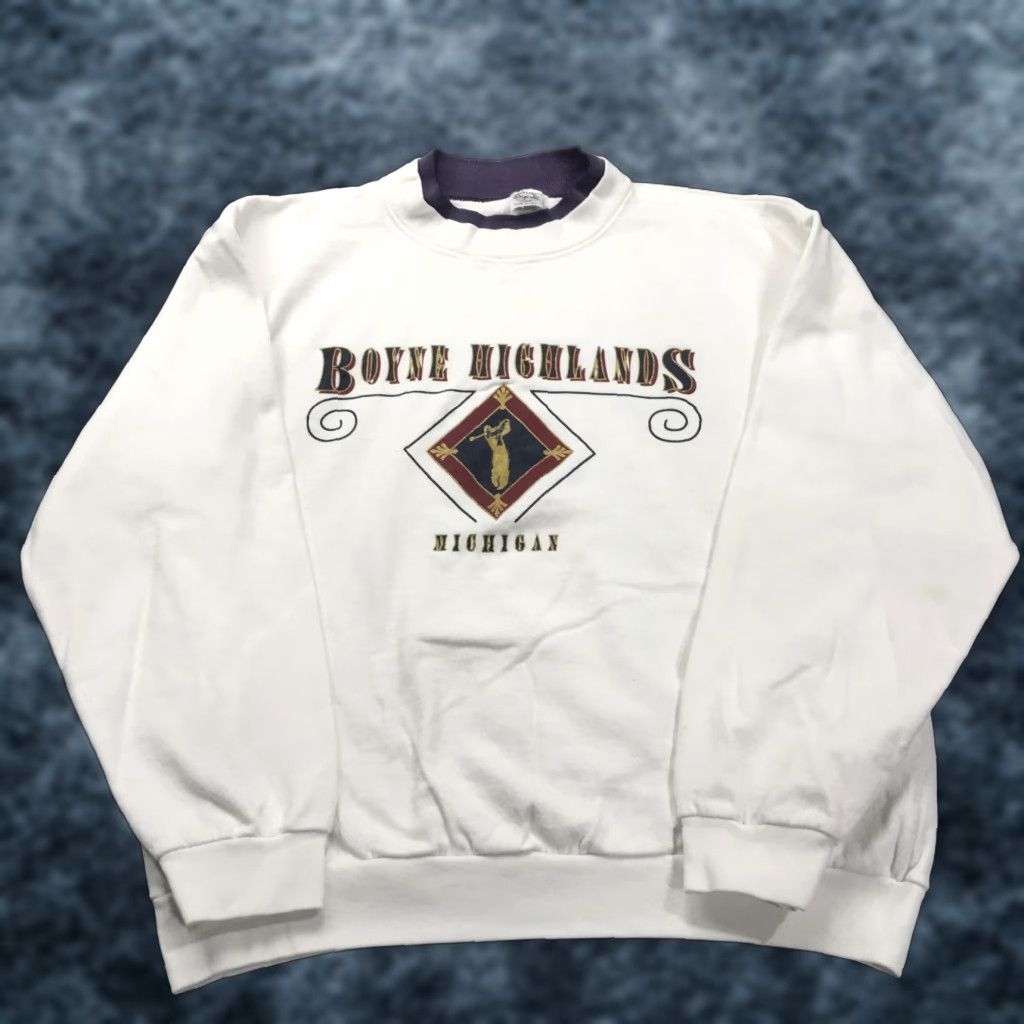 Vintage VINTAGE Turner Originals Golf Sweatshirt Mens Large White 90s Fleece USA Golf Mens L White 90s Size US L / EU 52-54 / 3 - 1 Thumbnail