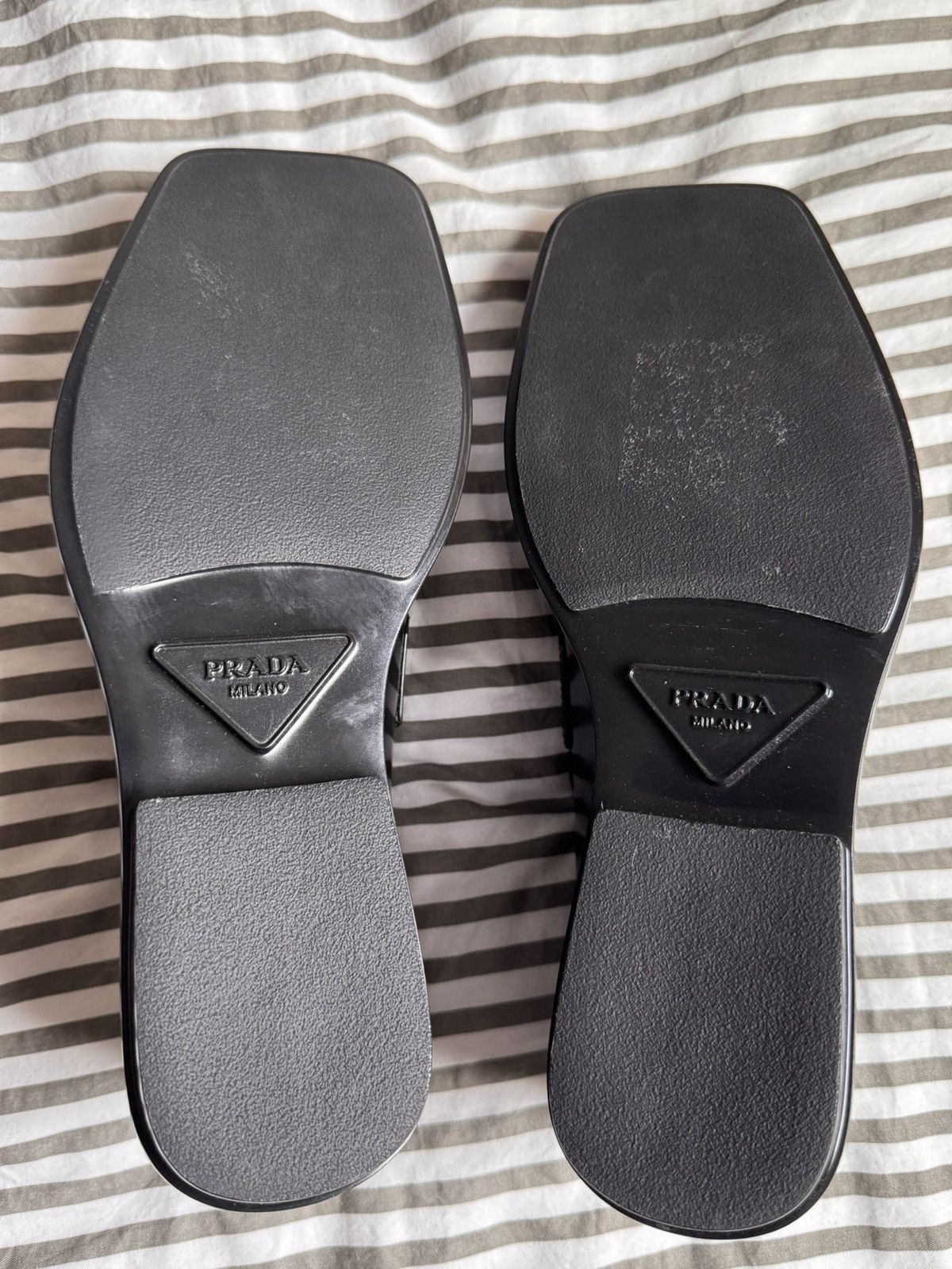 Prada Prada Triangle Patch Slip On Brushed Leather Loafers Size US 8.5 / EU 41-42 - 6 Thumbnail