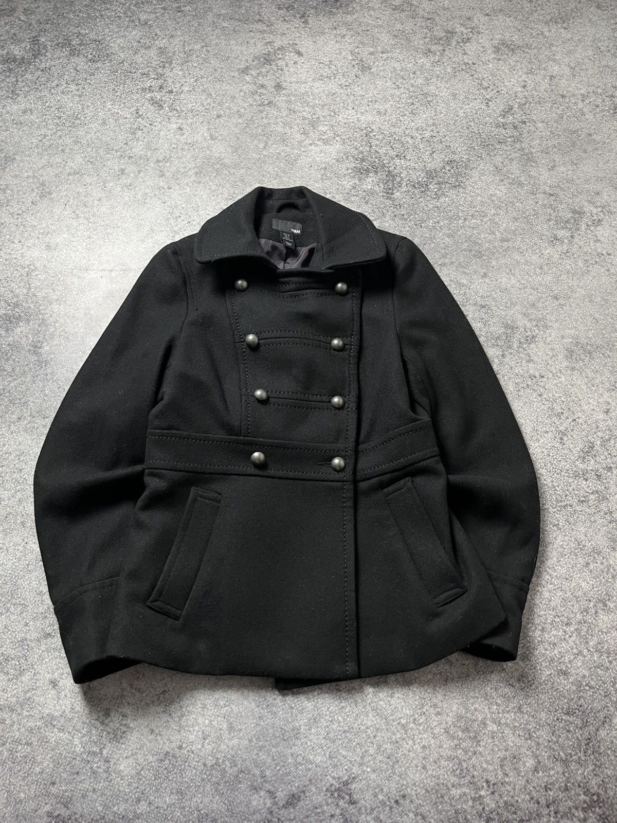 Hedi Slimane 🔥00'S NAPOLEON MILITARY WOOL JACKET PUNK SAINT LAURENT VIBE Size S / US 4 / IT 40 - 2 Thumbnail
