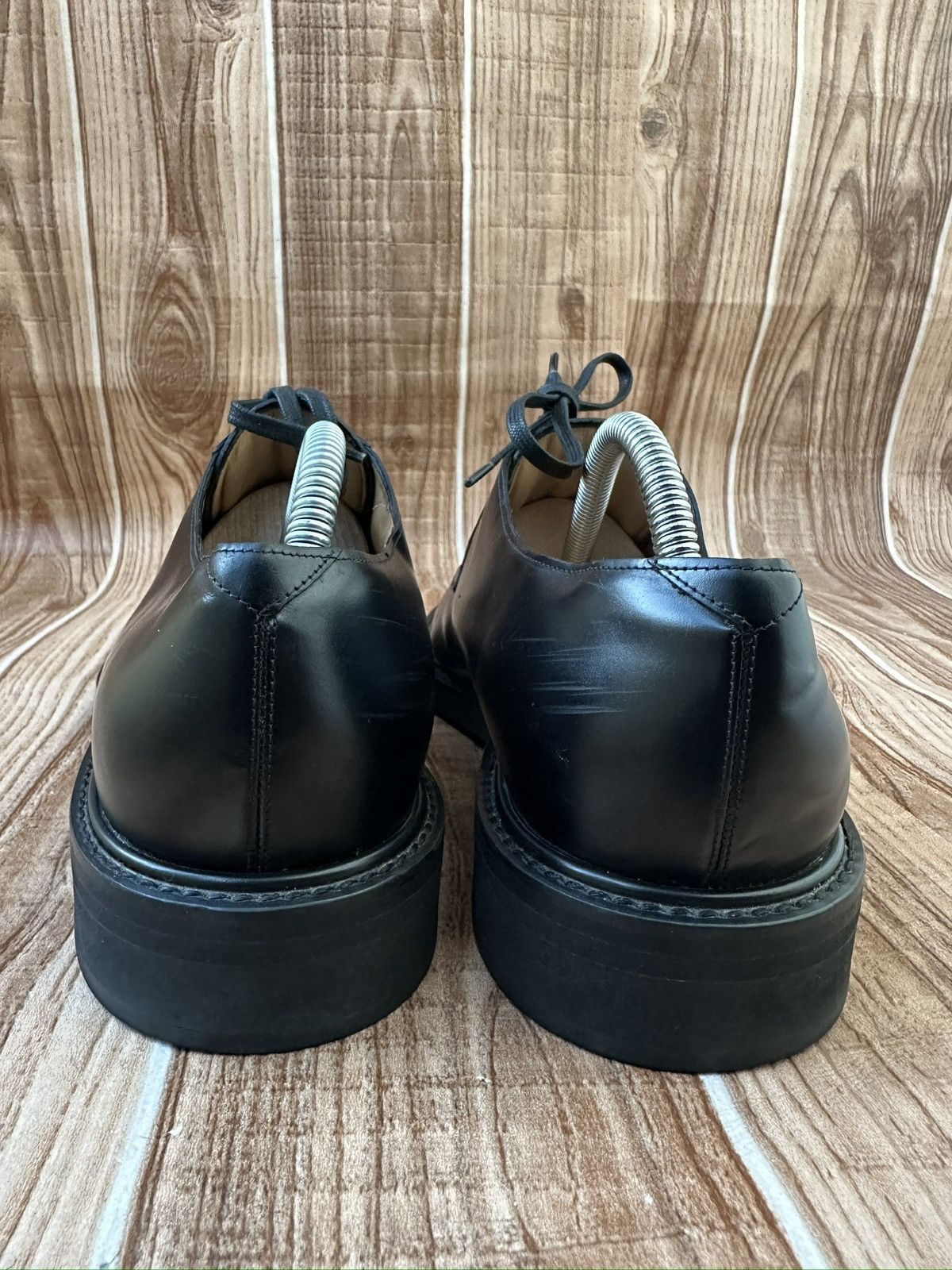 Louis Vuitton Louis Vuitton Black Leather Lace Up Derby Oxfords Size US 9 / EU 42 - 13 Thumbnail