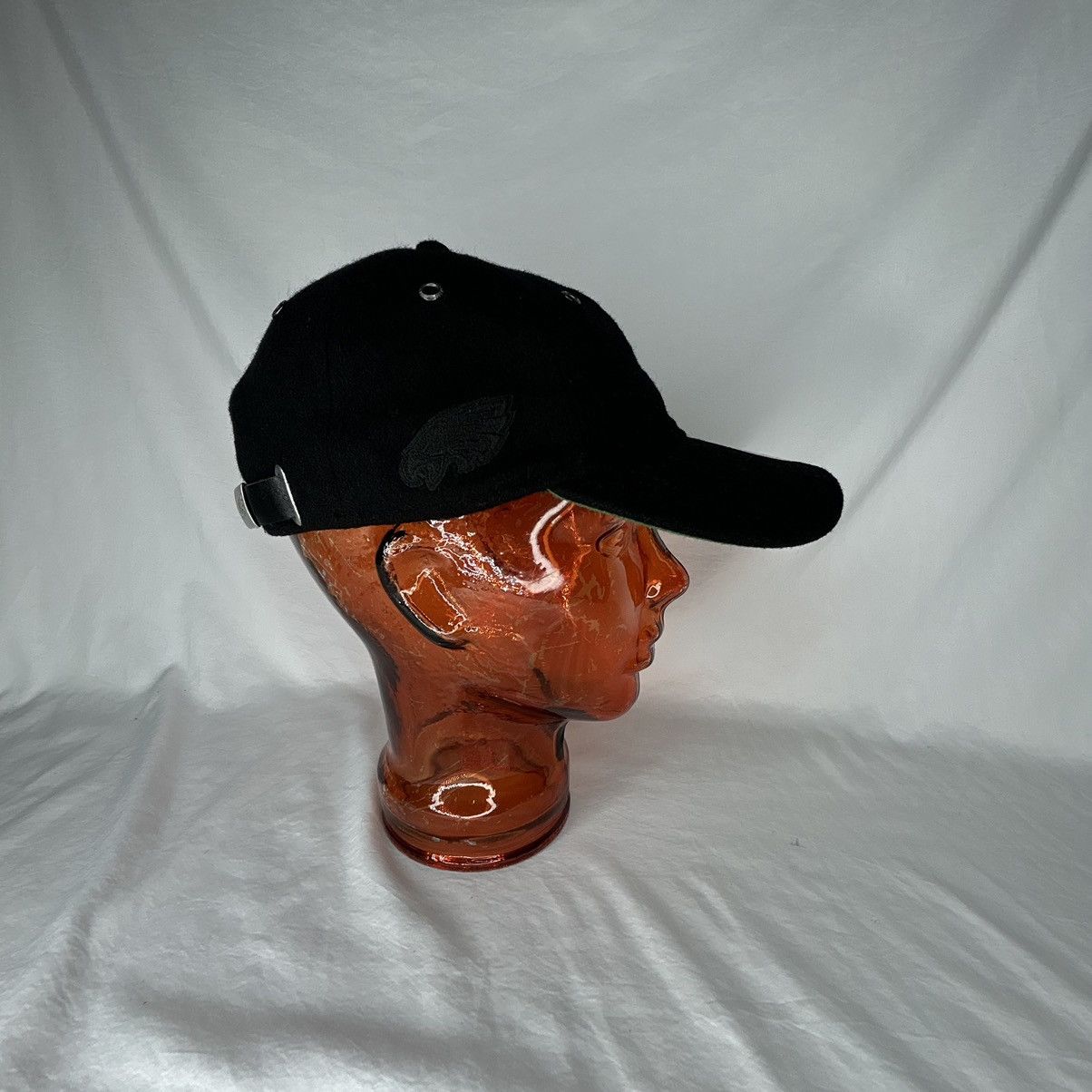 NFL Philadelphia Eagles Black Wool Leather Strapback NFL Hat Size ONE SIZE - 1 Thumbnail