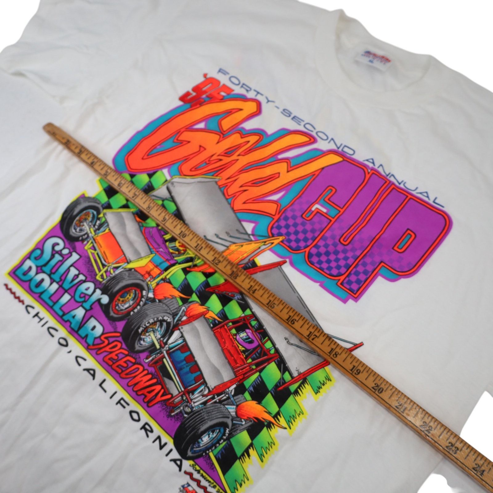 Vintage VTG 1995 Silver Dollar Speedway Gold Cup Sprint Car T Size US XL / EU 56 / 4 - 8 Thumbnail