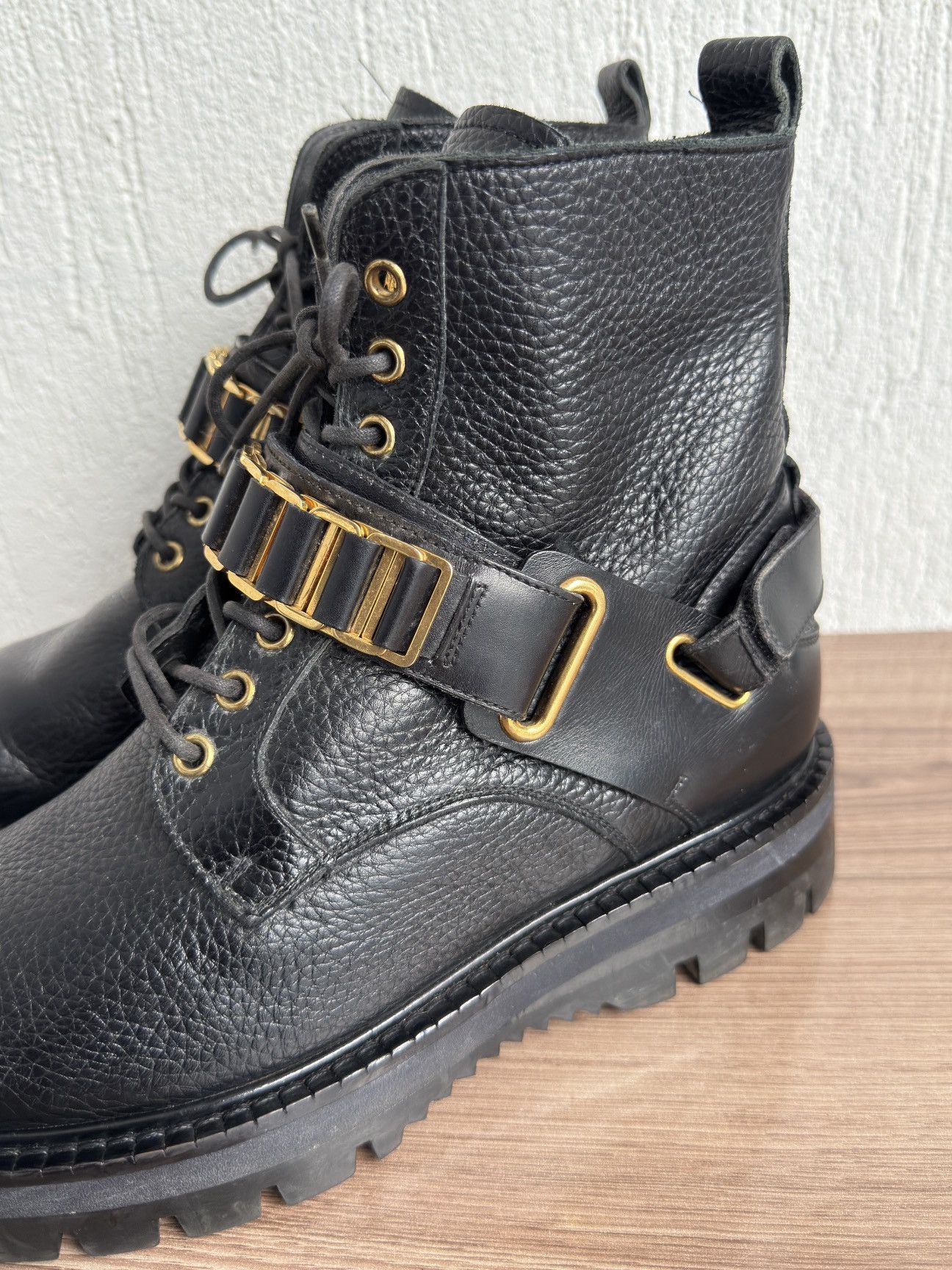 Versace ❗️🔥Medusa logo strapped combat boots Size US 7.5 / EU 40-41 - 5 Thumbnail