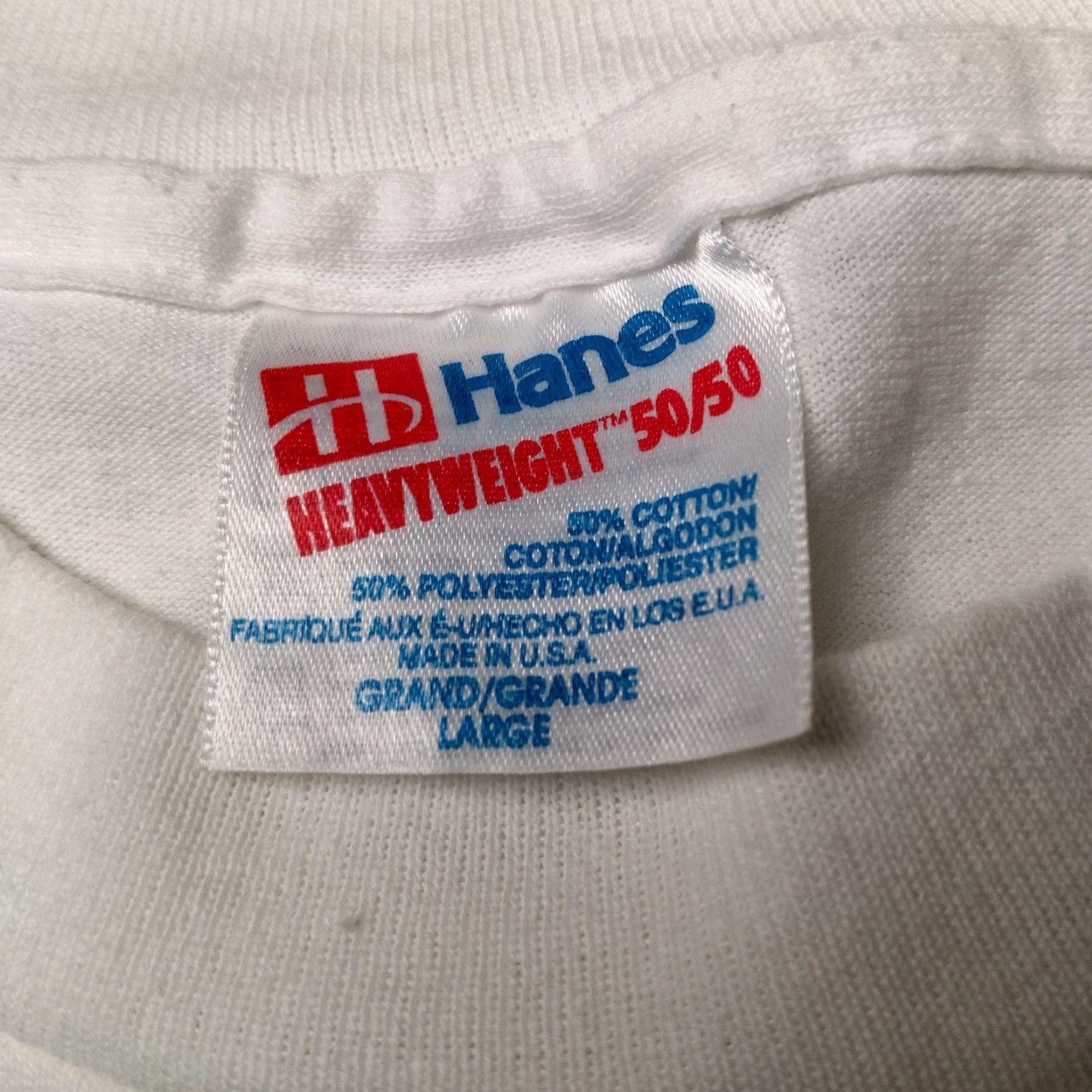Hanes VINTAGE Hanes Blue Crab T-Shirt Men Large Short Sleeve Cotton Blend White Beach Sea Ocean Life Size US L / EU 52-54 / 3 - 6 Thumbnail