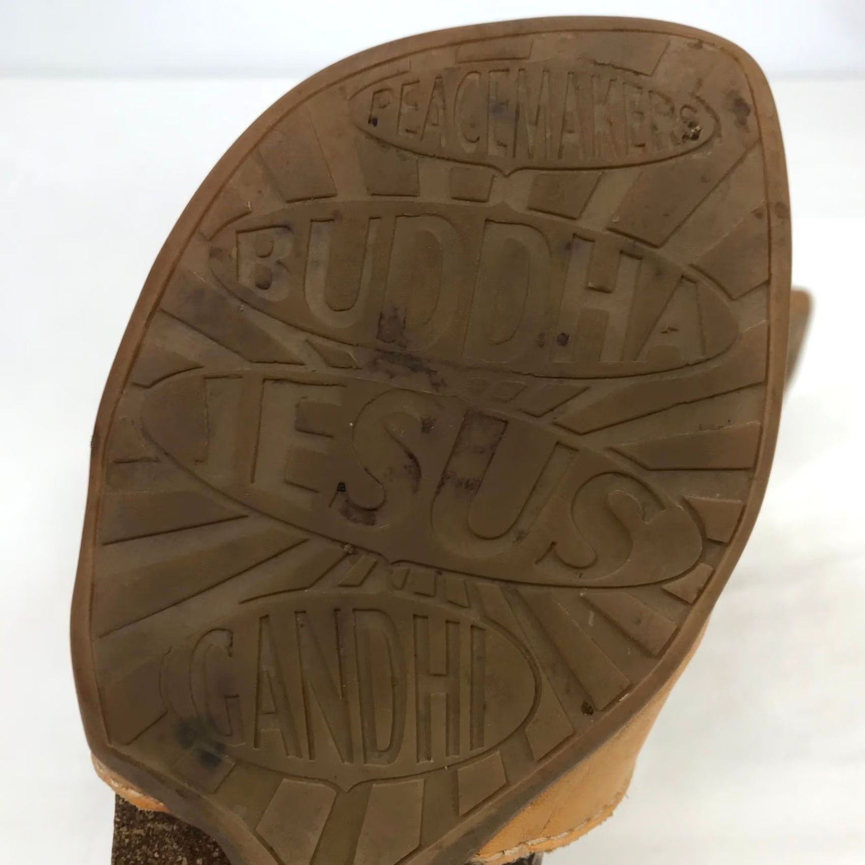 John Fluevog Peacemakers Sandals Men Size 10 Brown Leather Triple Buckle Cork John Flurvog sandals. Brown leather in good... | Depop main image 2
