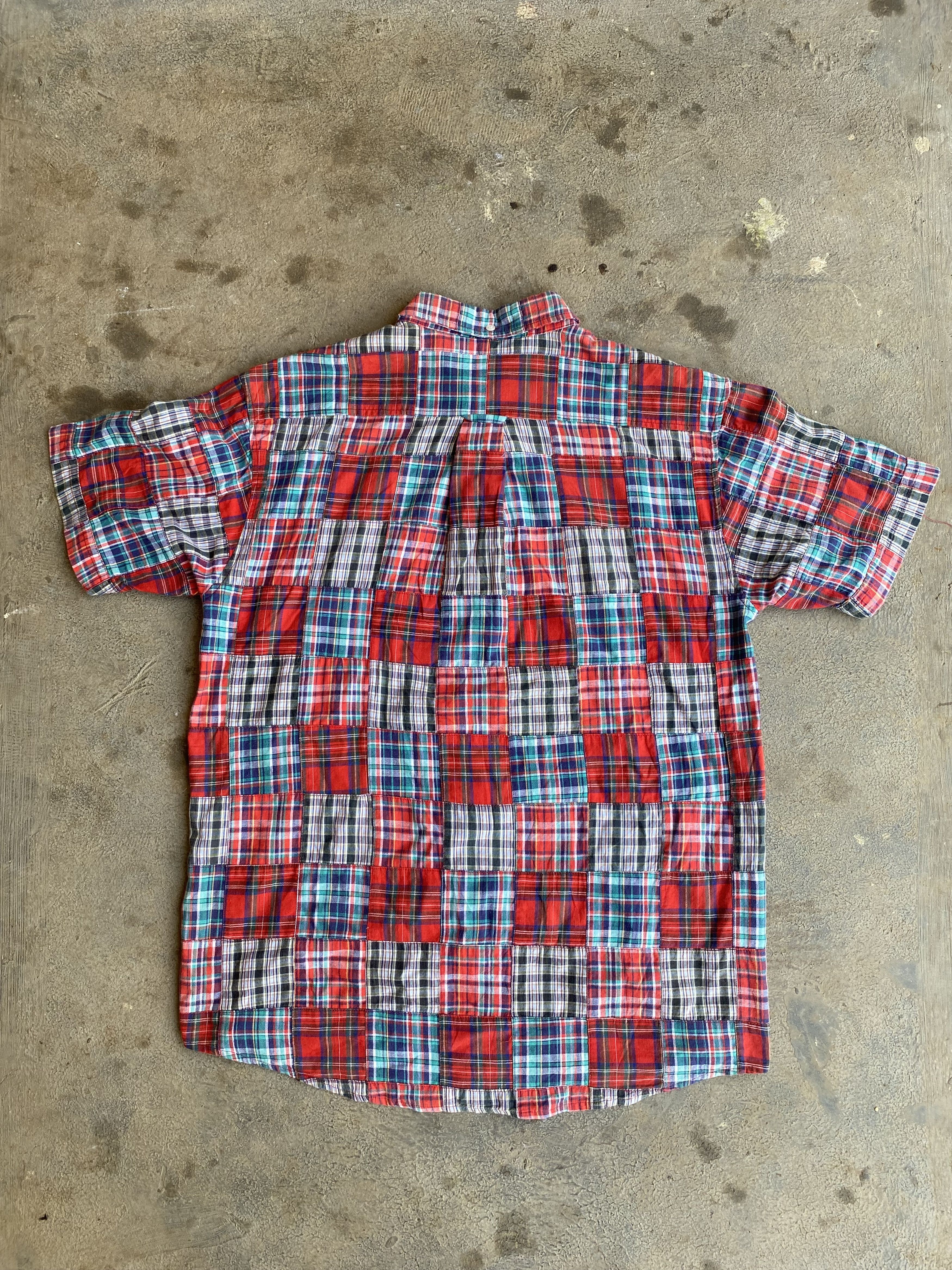 Japanese Brand × Vintage Double Needle patchwork button shirt Size US M / EU 48-50 / 2 - 6 Thumbnail