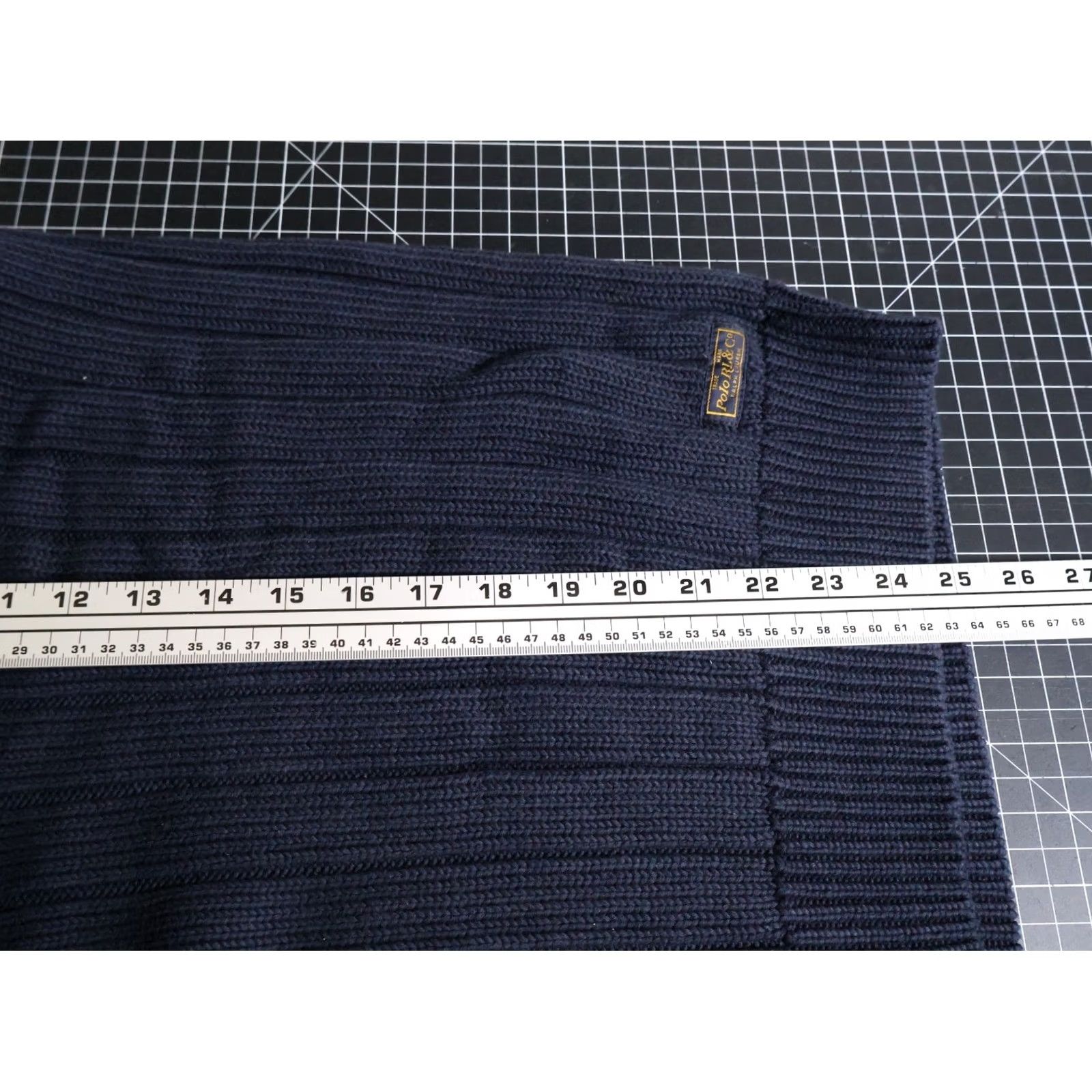 Polo Ralph Lauren Polo Ralph Lauren Sweater Men XL Dark Blue Chunky Knit V-Neck Elbow Patches Size US XL / EU 56 / 4 - 6 Thumbnail