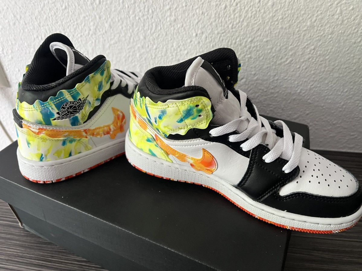 Nike Air Jordan 1 Mid “Paint Drip” Size US 6 / IT 36 - 8 Thumbnail