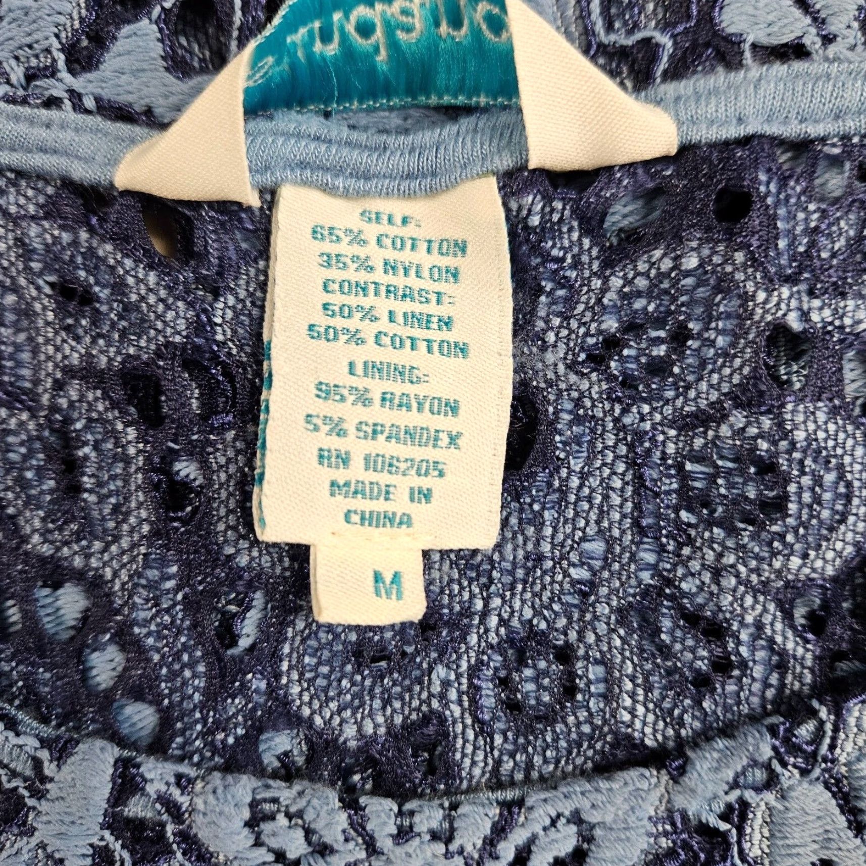 Vintage Sundance Womens Ariadna Lace Top Sz Medium Blue Long Sleeve Cotton Blend Shirt Womens M Blue Lace Top Size M / US 6-8 / IT 42-44 - 6 Thumbnail