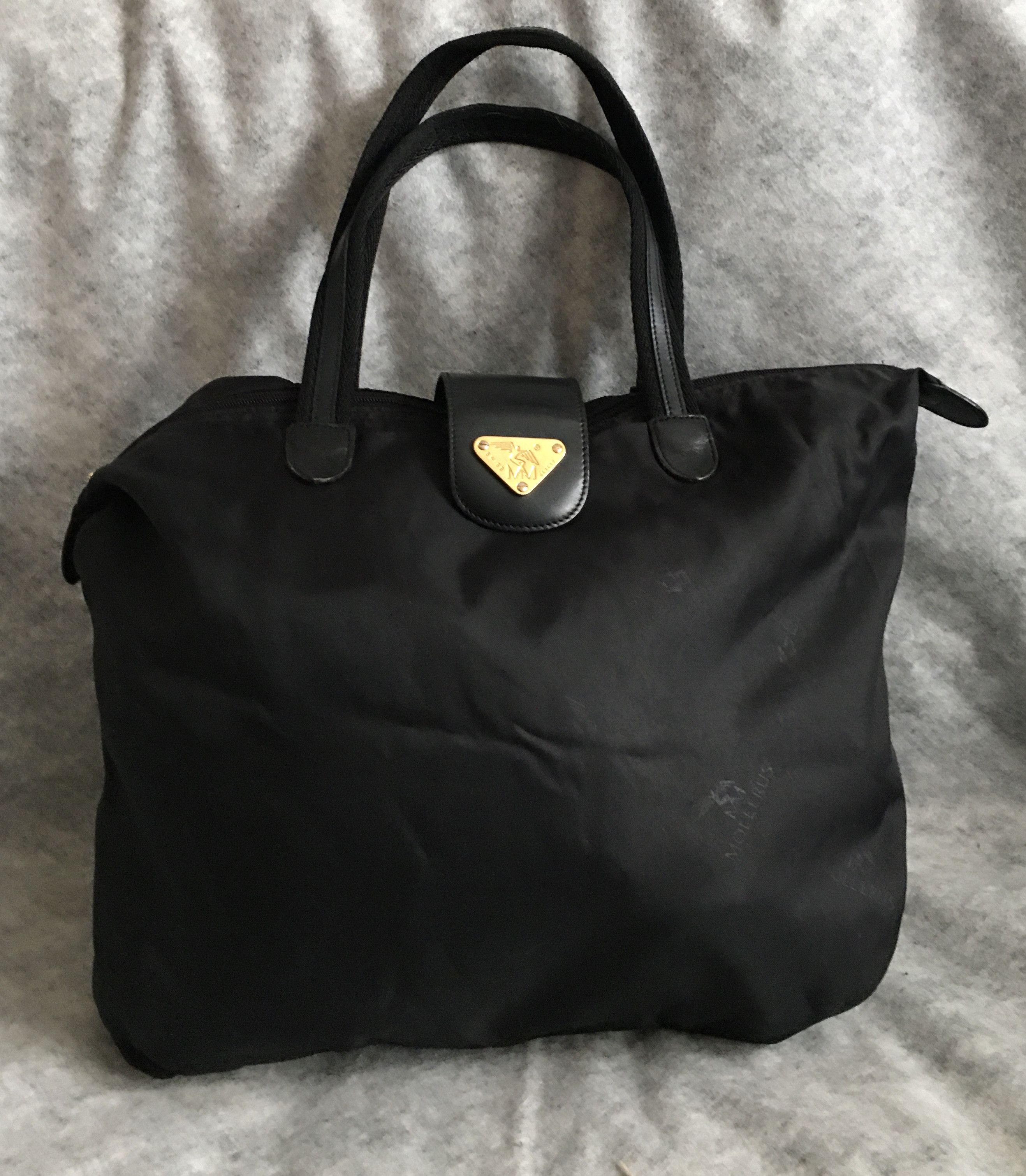 Maison Mollerus Maison Mollerus Nylon Black Monogram Shoulder Bag Size ONE SIZE - 1 Thumbnail