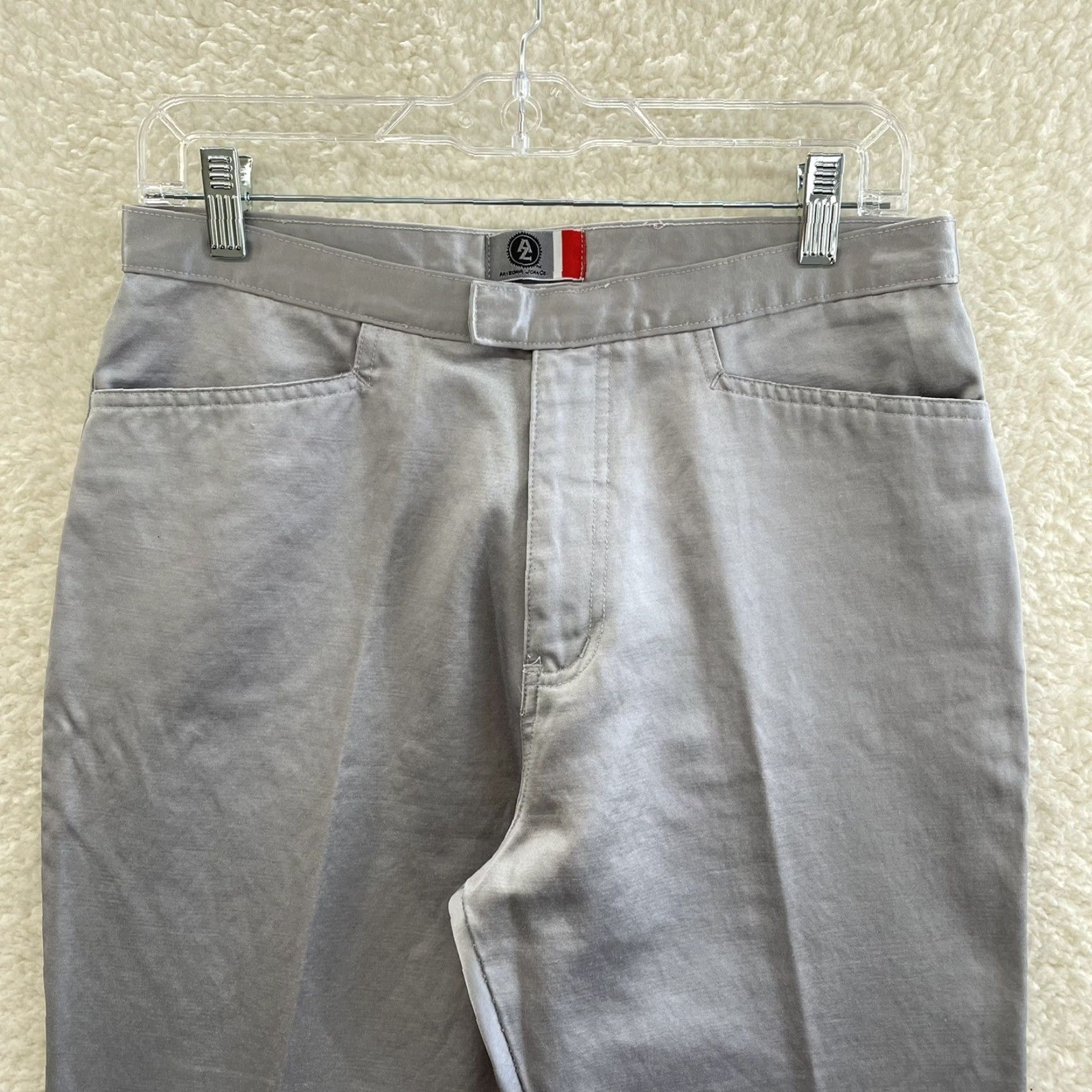 Vintage VINTAGE Y2K Flare Pants 12 30 Large High Waist Silver Metallic Glam Rock Zenon Arizona Jeans Womens Size 34" / US 12 / IT 48 - 3 Thumbnail