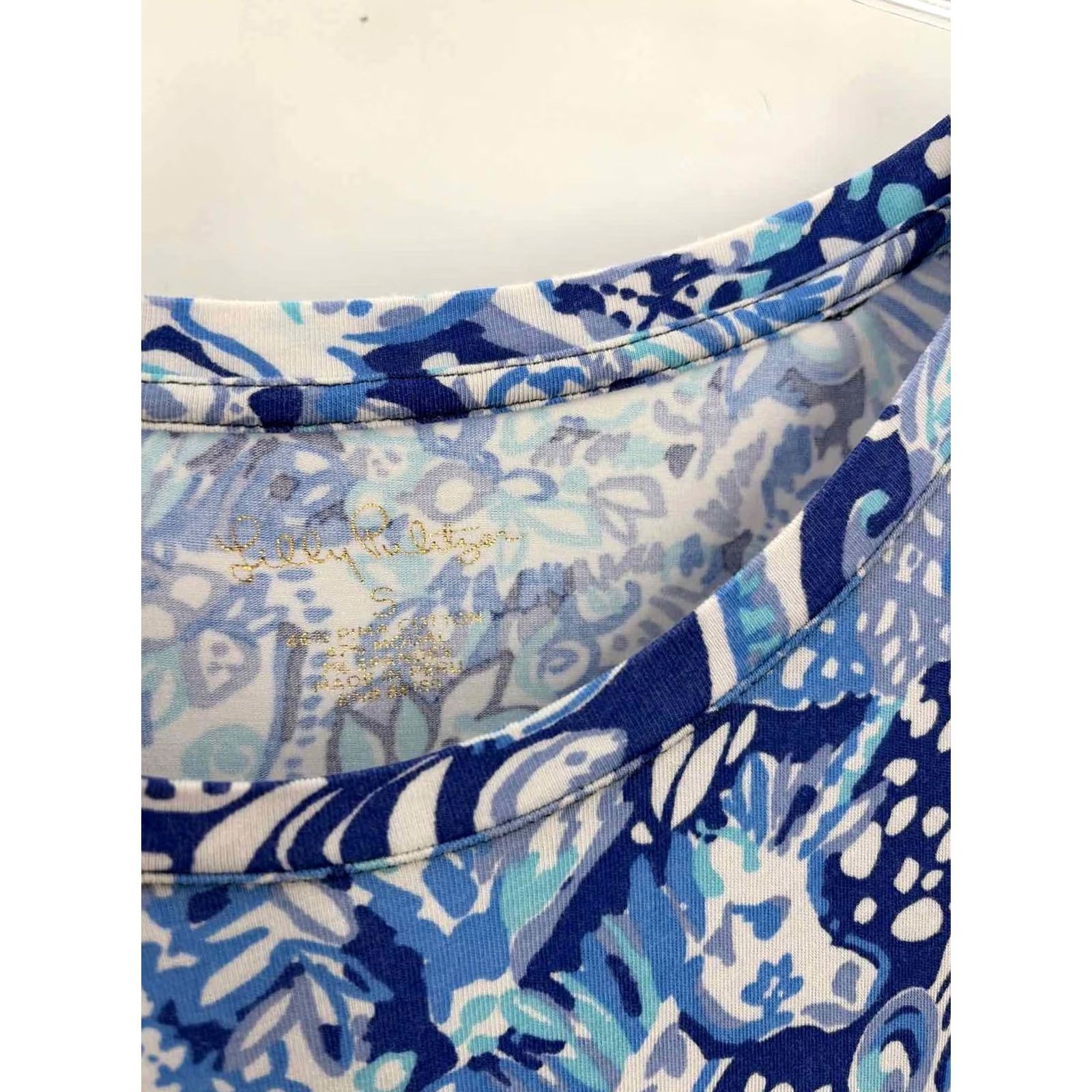 Lilly Pulitzer Pre-Owned Lilly Pulitzer Navy Size Small Long Sleeve T-shirt Size S / US 4 / IT 40 - 3 Thumbnail