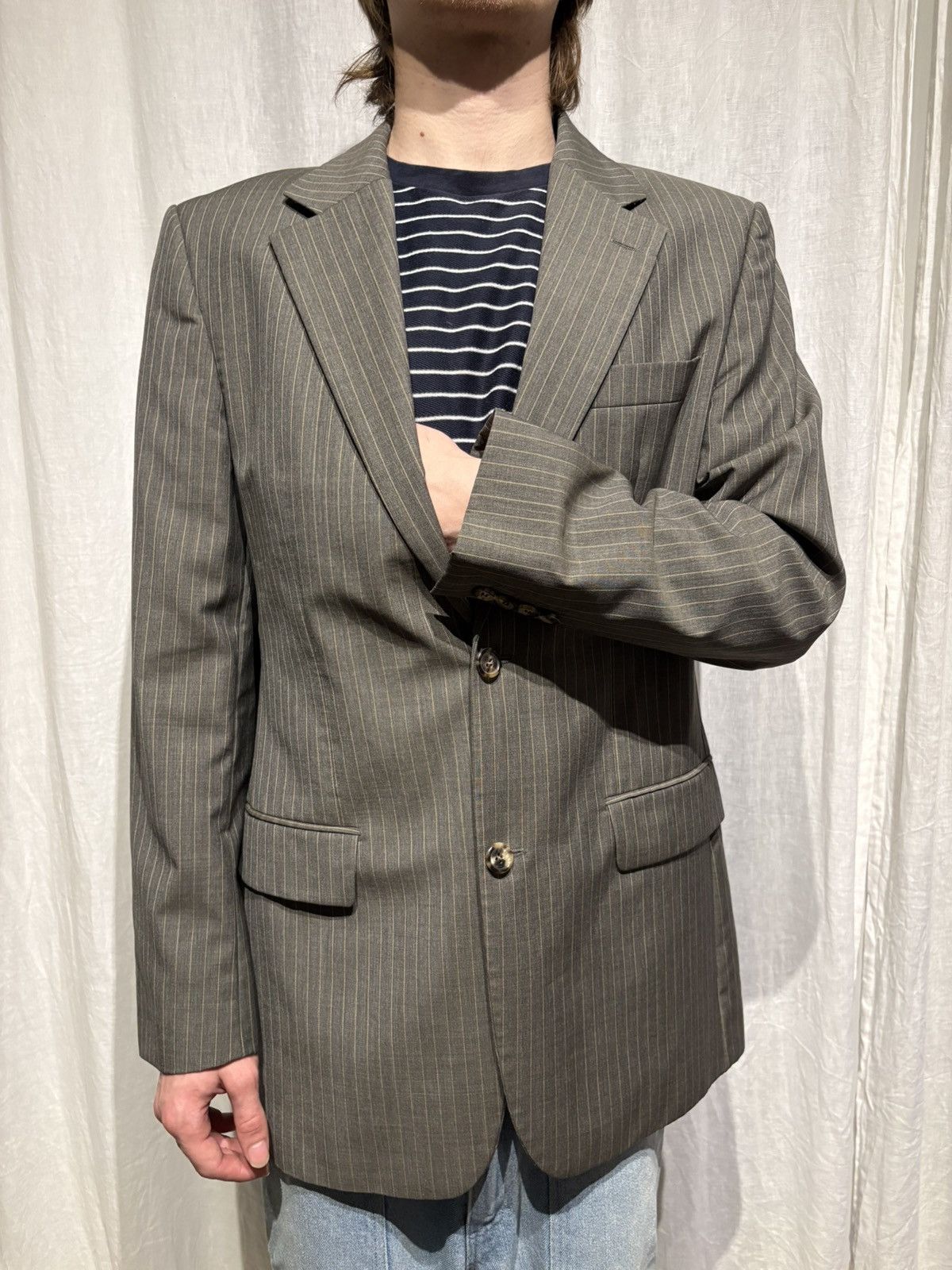Hugo Boss Hugo Boss business suit striped jacket Size 52R - 3 Thumbnail
