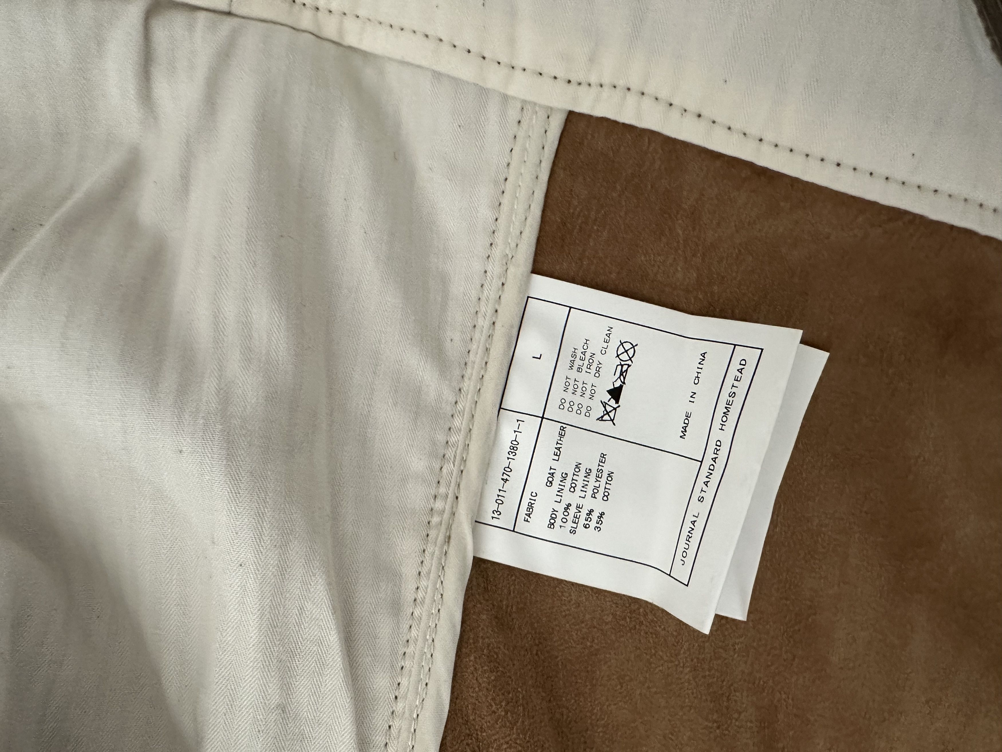 J.S. Homestead × Journal Standard Brown Goat Leather Jacket Bomber Size US L / EU 52-54 / 3 - 3 Thumbnail