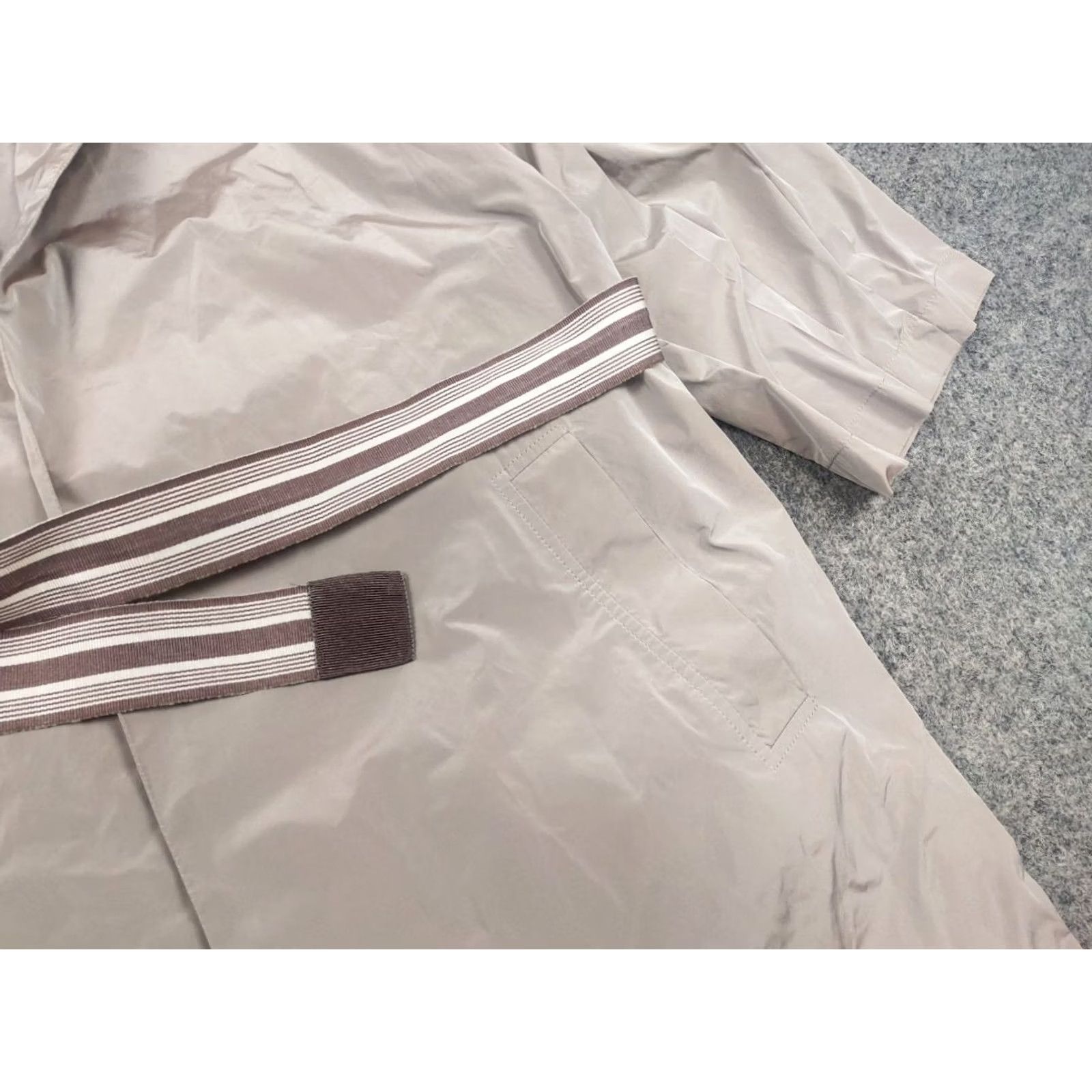 Fabiana Filippi Fabiana Filippi Italy Design Jacket Coat Wrap-Around Belt Champagne Color L Size L / US 10 / IT 46 - 6 Thumbnail