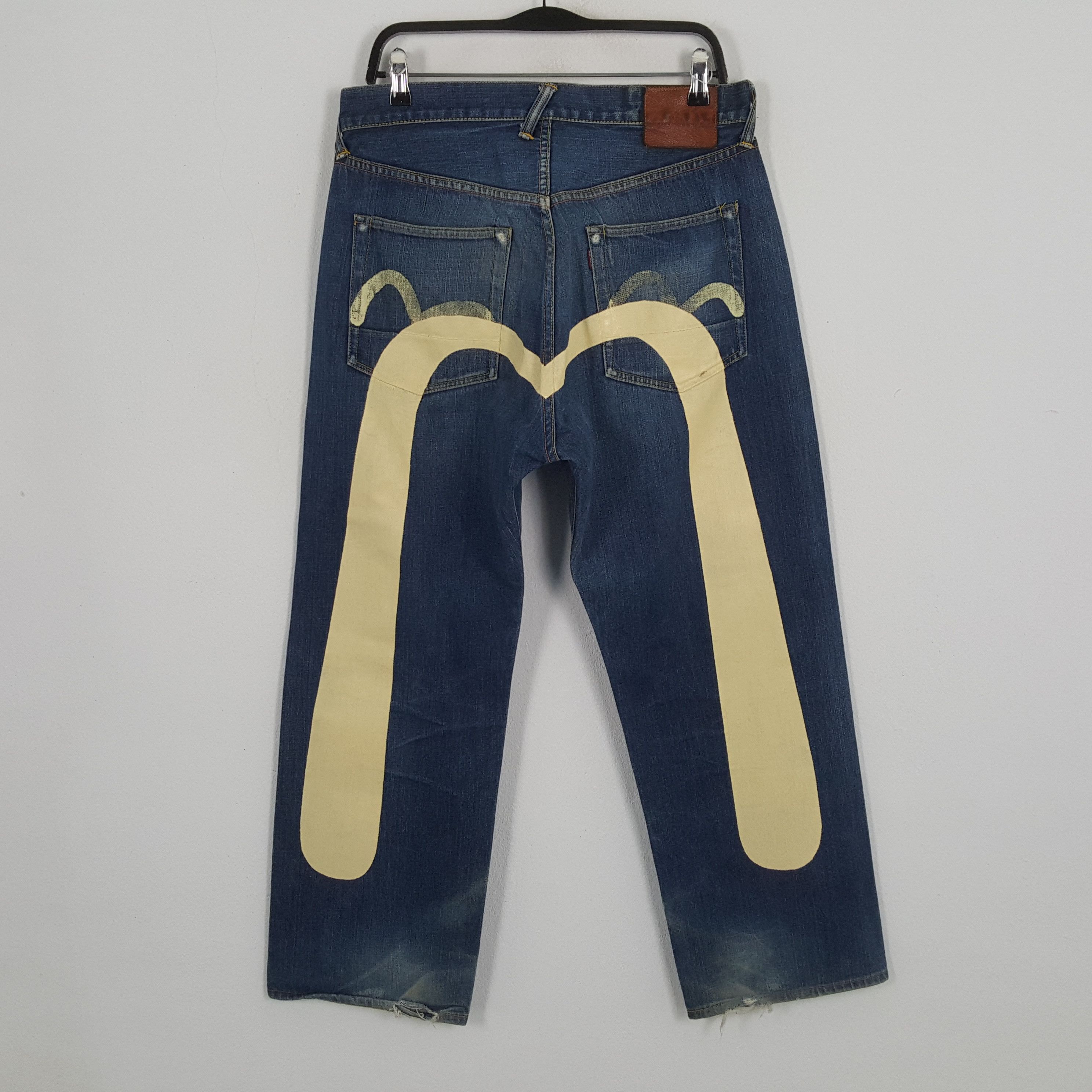 Evisu × Vintage EVISU Japanese Brand Streetwear Custom Daicock Jeans Size US 32 / EU 48 - 1 Thumbnail