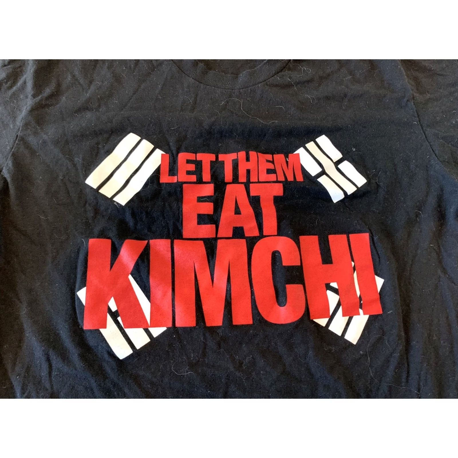 American Apparel Let Them Eat Kimchi Short Sleeve American Apparel T Shirt Men's Large Black Size US L / EU 52-54 / 3 - 2 Thumbnail