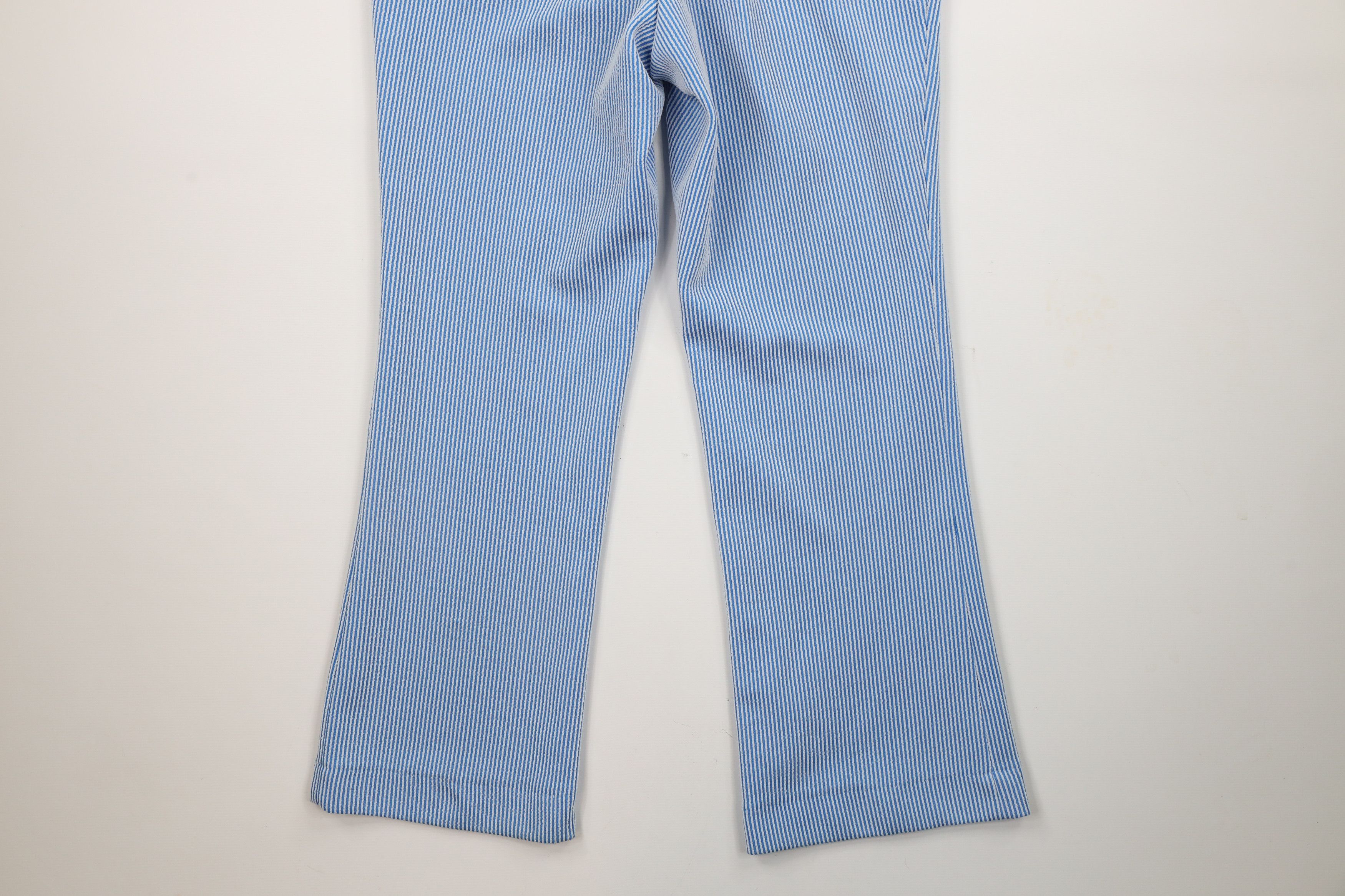 Vintage Vintage 70s Streetwear Knit Bell Bottoms Pants Blue USA Size US 32 / EU 48 - 10 Thumbnail