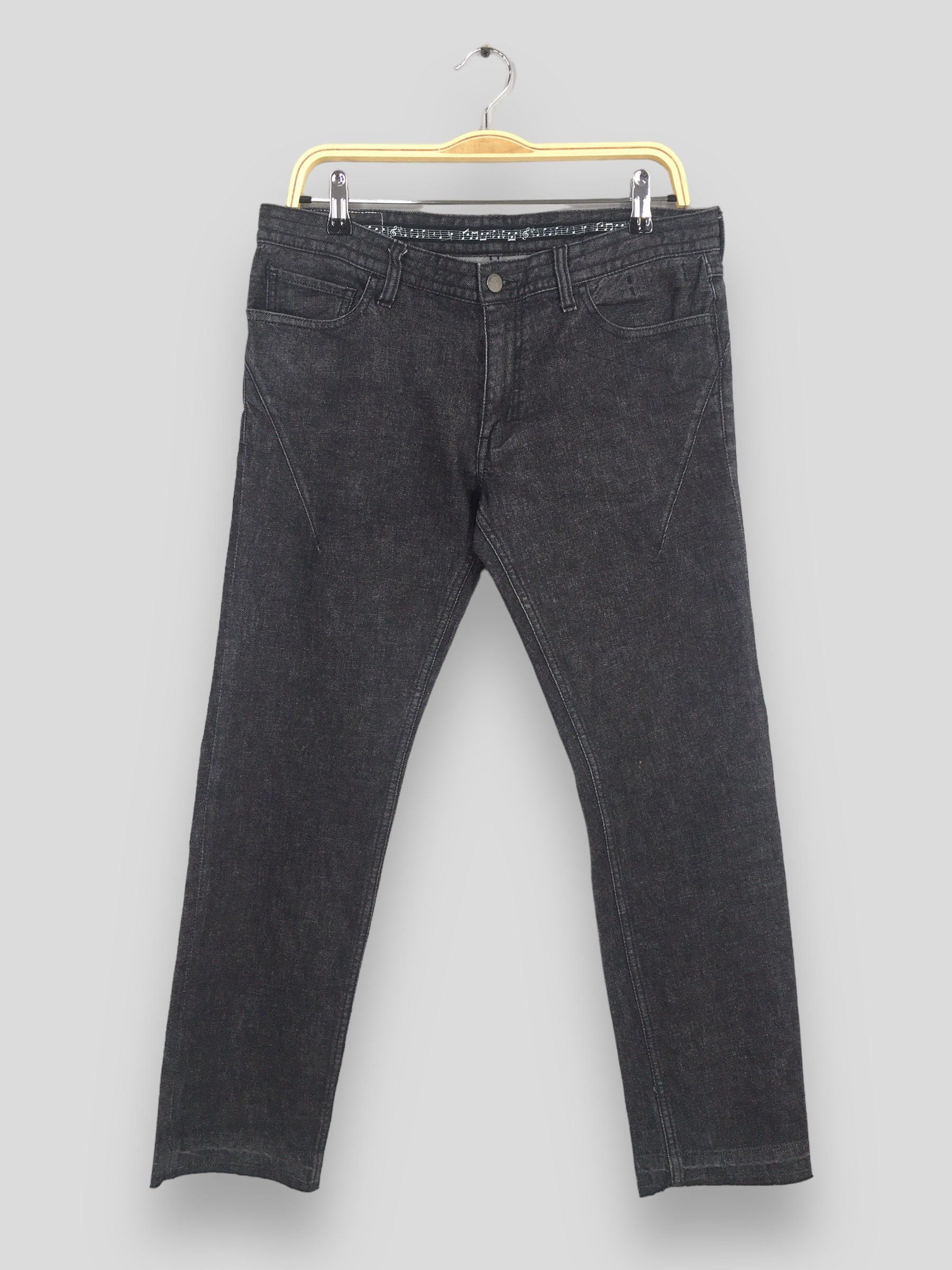 image of Number N Ine Size 31X27 Number (N)Ine Japan Slim Fit Cropped Denim in Black, Men's