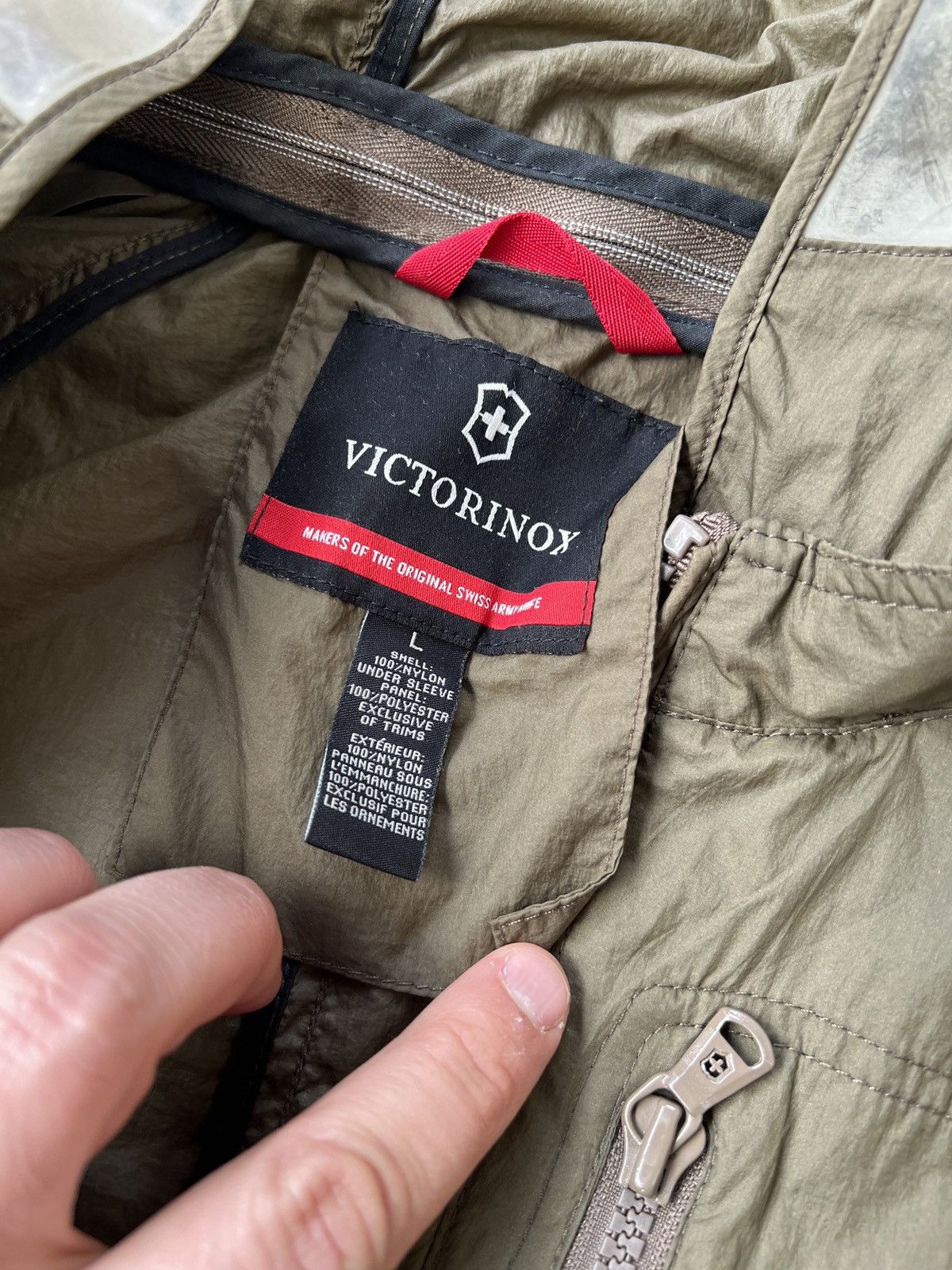 Victorinox Victorinox Nylon Jacket Khaki Size L / US 10 / IT 46 - 4 Thumbnail