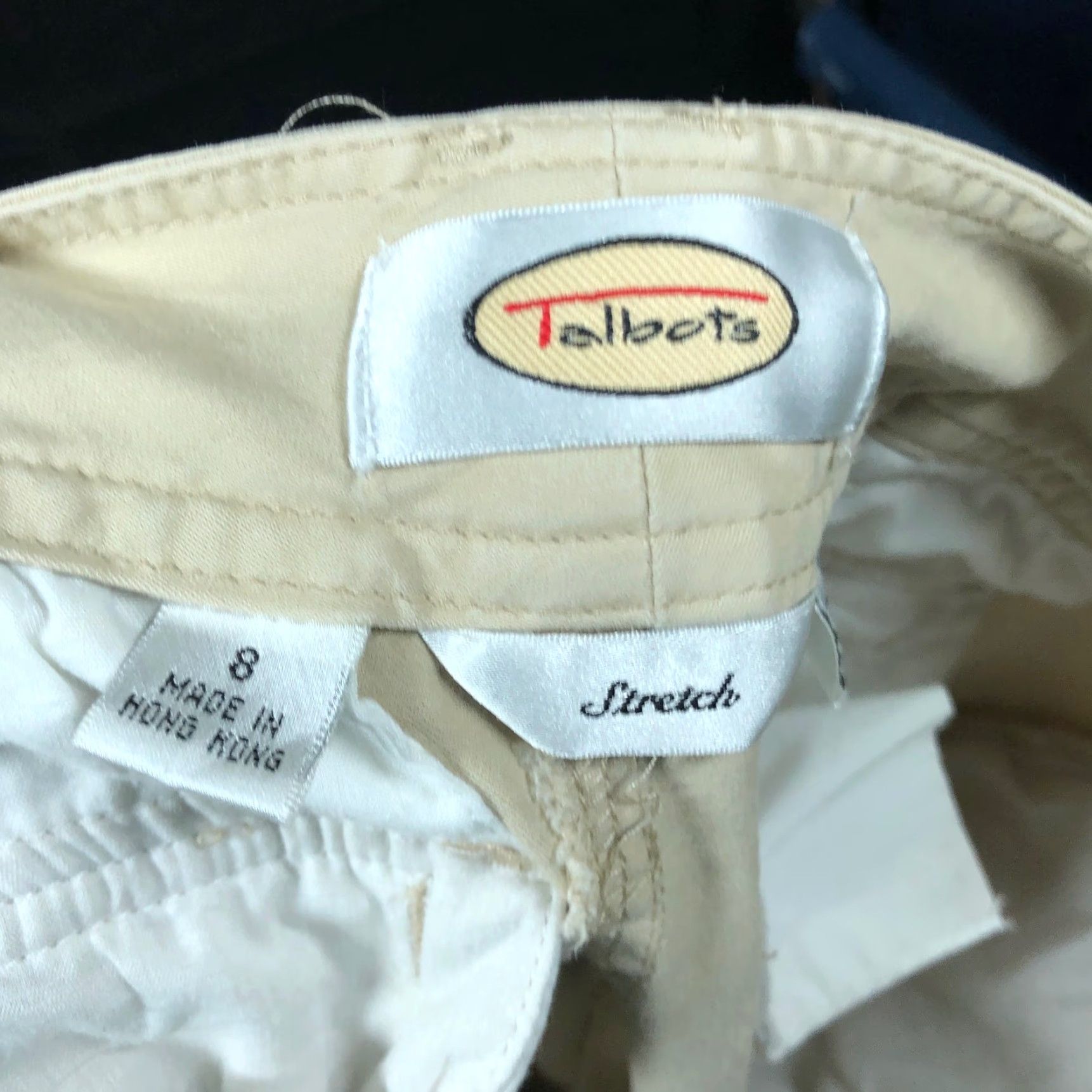 Talbots VINTAGE Talbots Pants Khakis Tan High Rise Straight Leg 8 Womens Stretch Pockets Tailored Workwear Casual Size 30" / US 8 / IT 44 - 4 Thumbnail