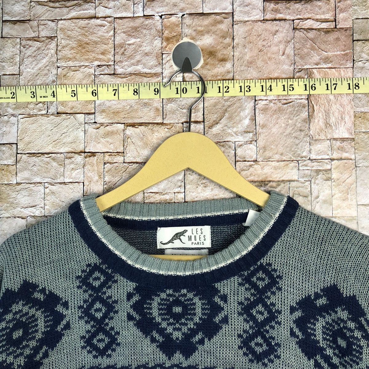 Homespun Knitwear Les Mues Paris Blue Knitwear sweatshirt #A689 Size US L / EU 52-54 / 3 - 4 Thumbnail