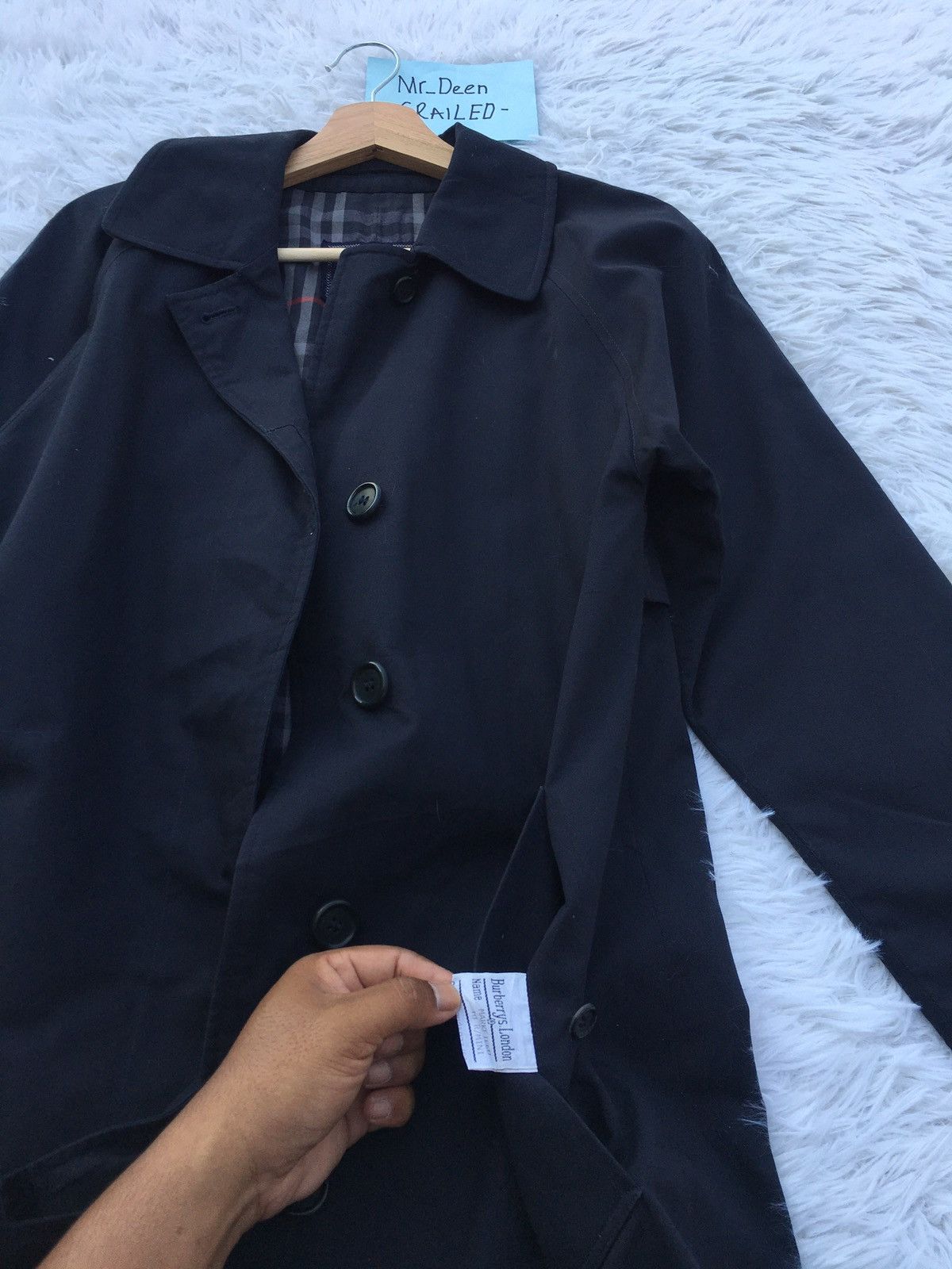 Burberry Rare Vintage Blueberry Long Coat Checkered Size S / US 4 / IT 40 - 10 Thumbnail