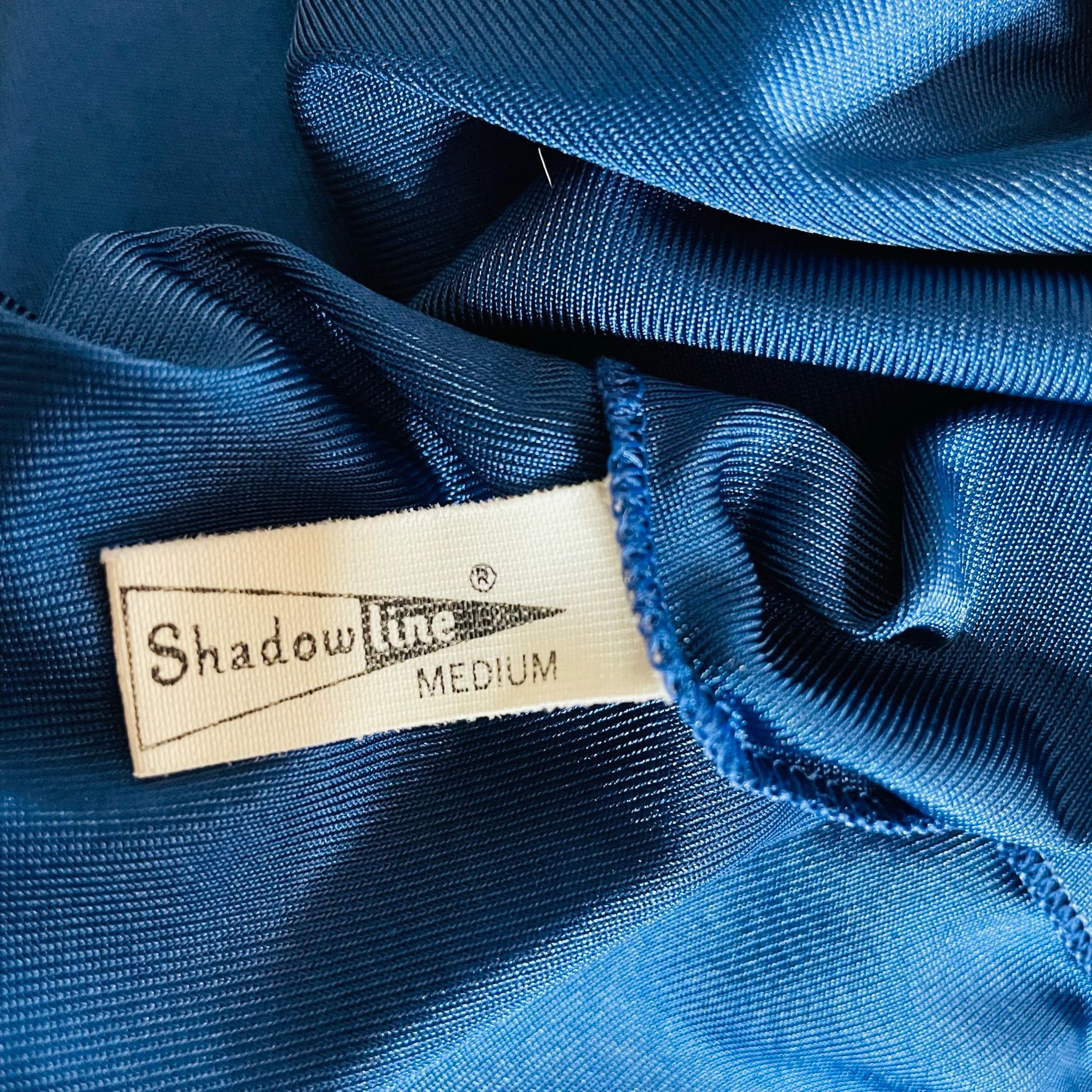Vintage Shadowline Medium Satin Nightgown House Coat Robe Blue Long Size M / US 6-8 / IT 42-44 - 5 Thumbnail